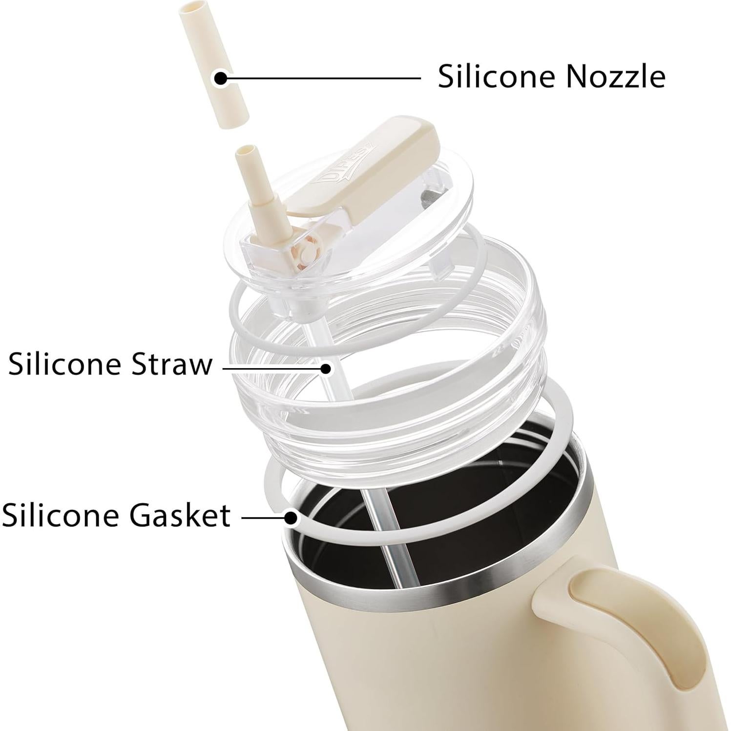 2 Tapas de Vaso Dipesi para Stanley Quencher 40oz a Prueba de Fugas