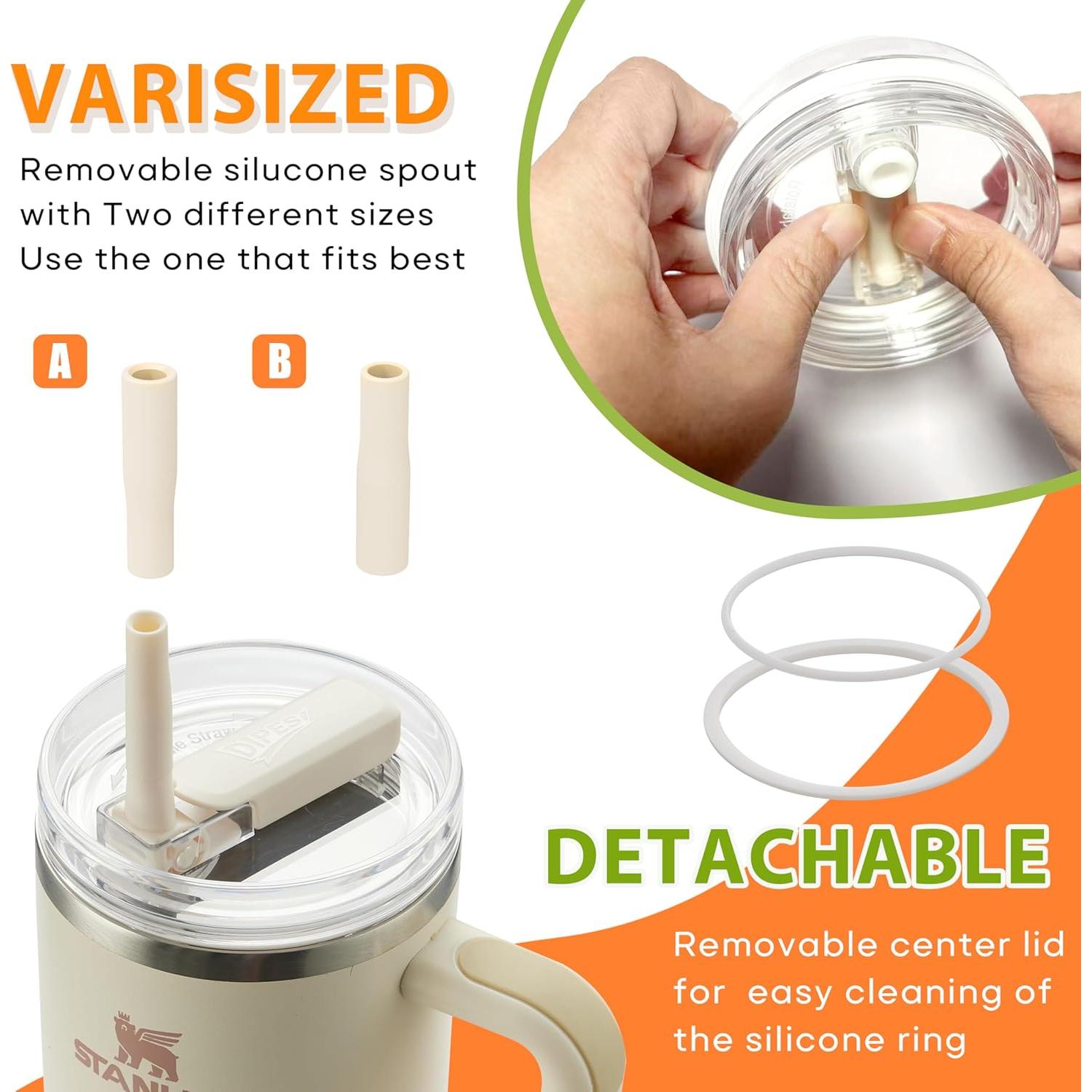 2 Tapas de Vaso Dipesi para Stanley Quencher 40oz a Prueba de Fugas