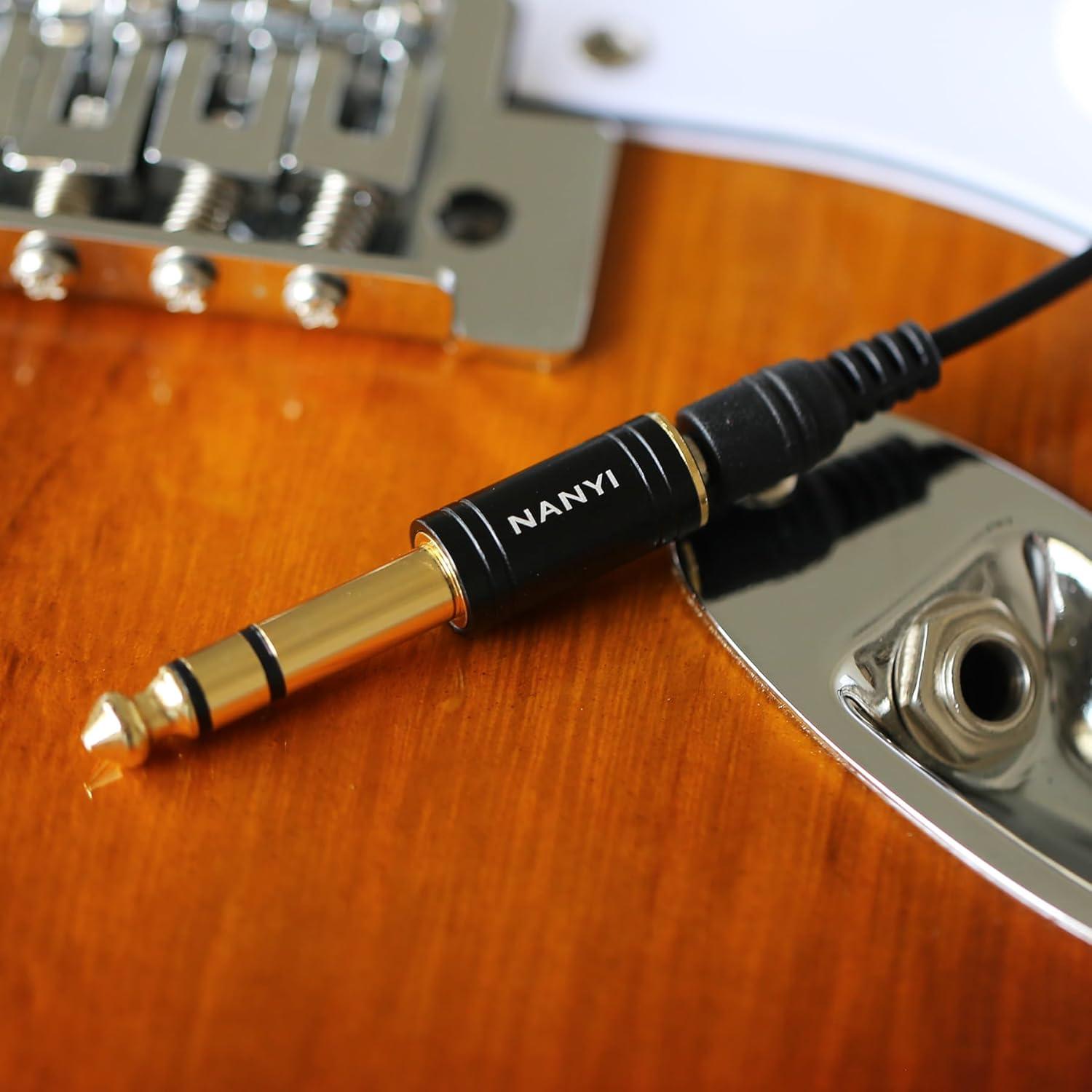 Adaptador de Auriculares NANYI 1/4'' a 1/8'' Negro 1-Pack