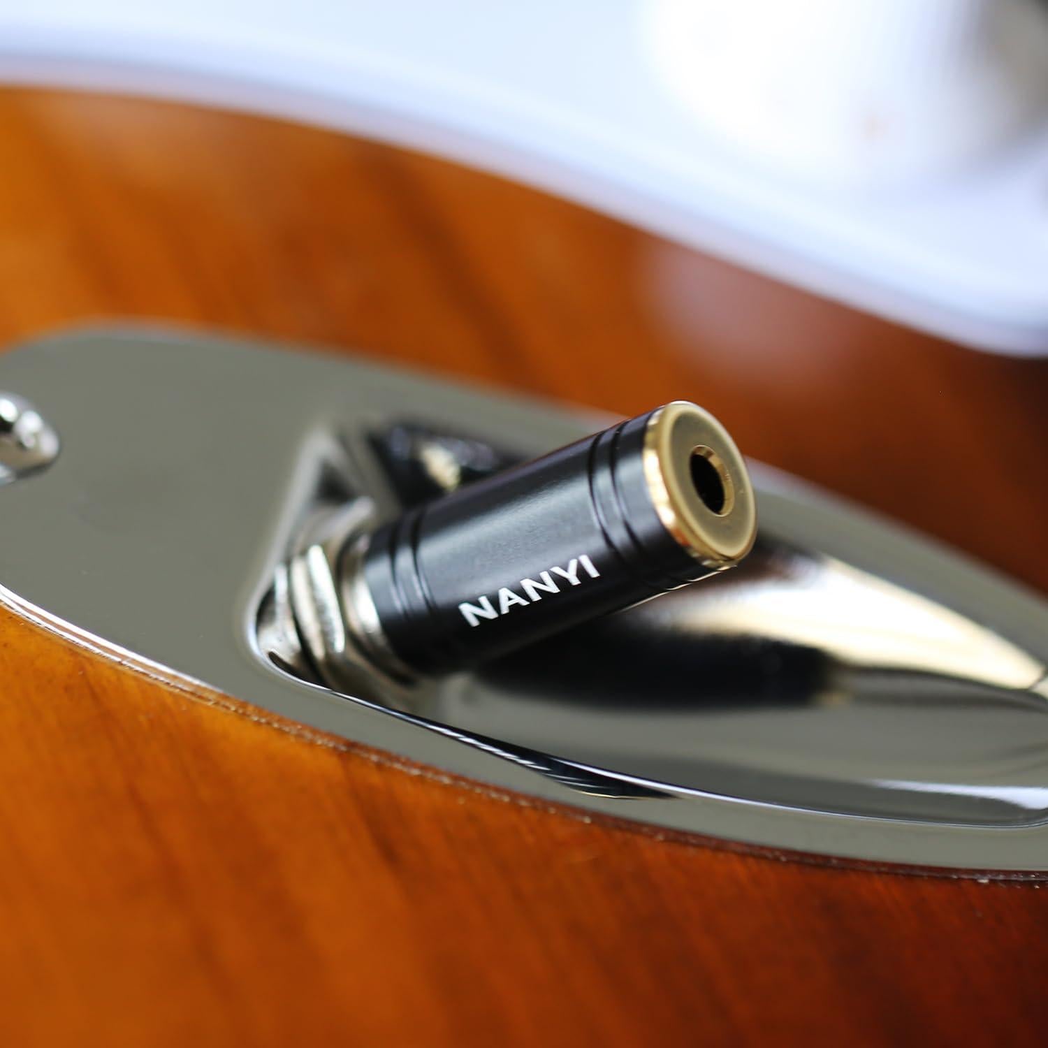 Adaptador de Auriculares NANYI 1/4'' a 1/8'' Negro 1-Pack