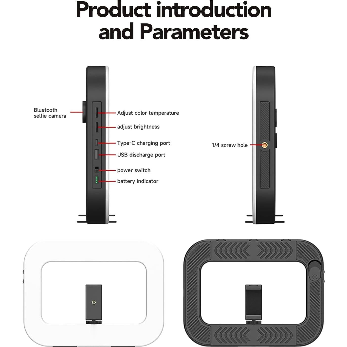 Anillo de Luz LED 20W con Trípode 203.2 cm y Batería 8000mAh