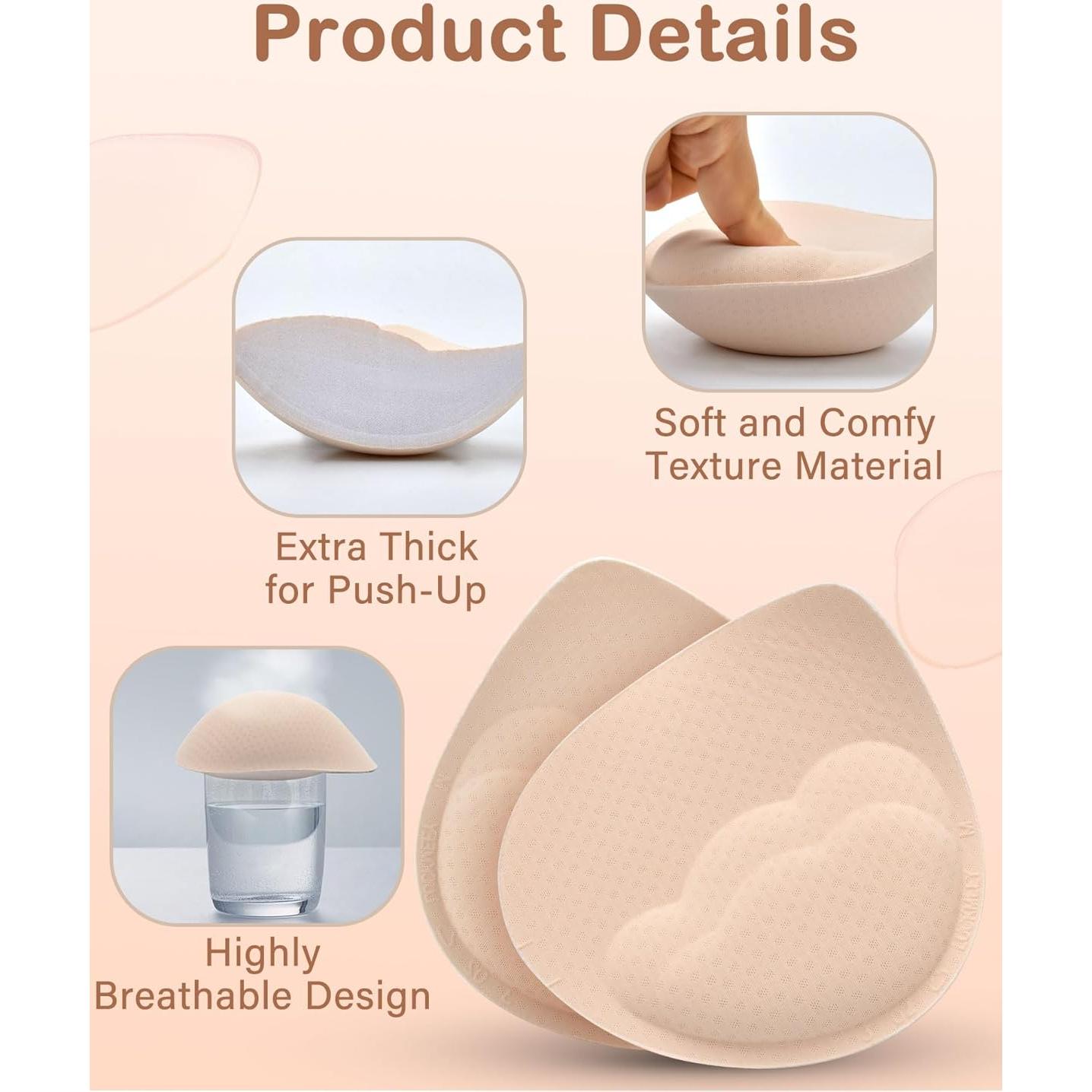 Insertos de Almohadillas para Sujetadores Ksang - Realce 4.19 cm