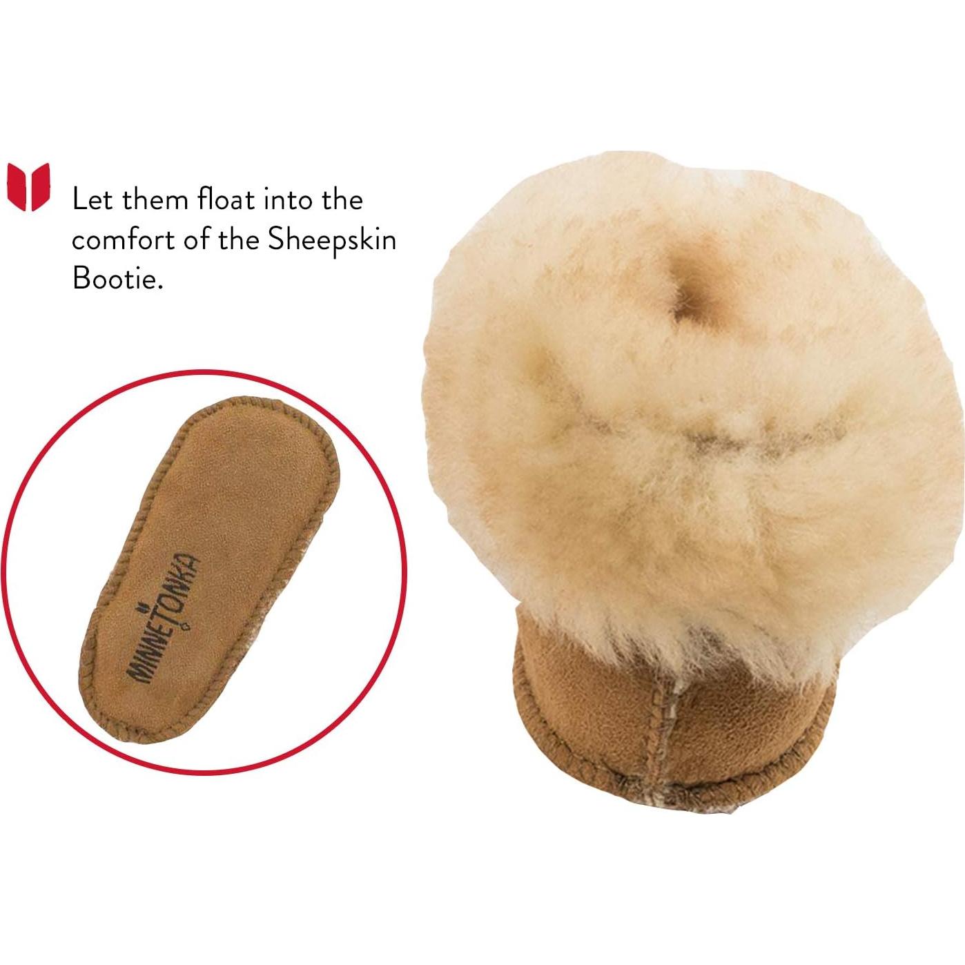 Botín de piel de oveja Minnetonka para infante 0-12 meses