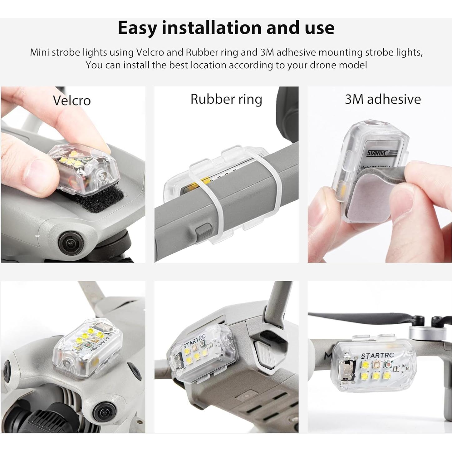 Luz Estroboscópica LED STARTRC para Drones - 2 Piezas