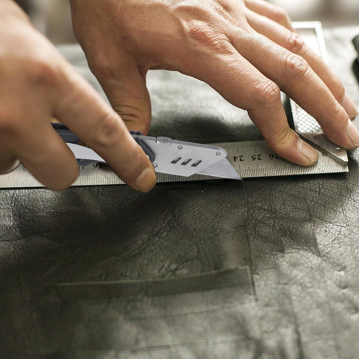 Cuchillo Cortador de Cajas Tingtio Plegable con 13 Cuchillas SK5