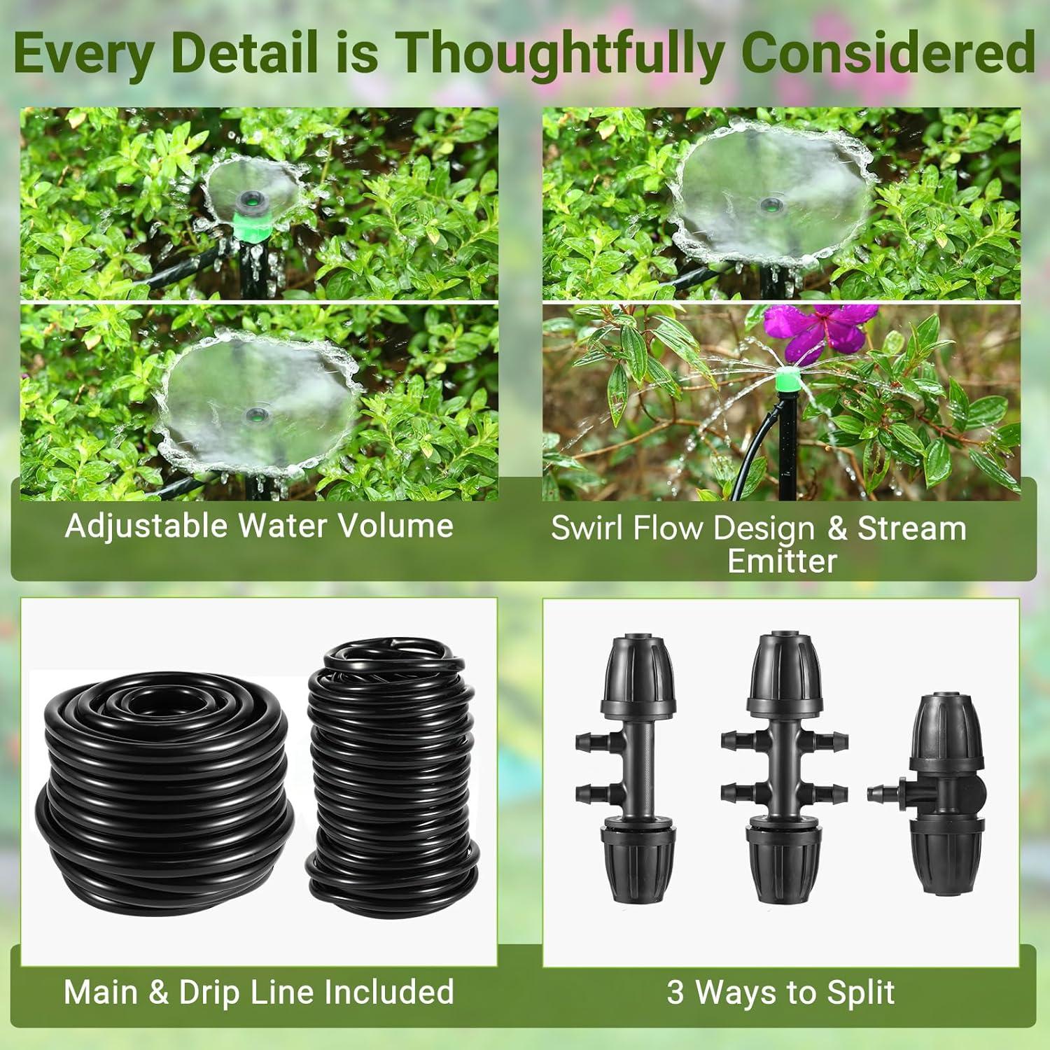 Kit de Riego por Goteo Gobelief - Sistema Ajustable 30.48 m