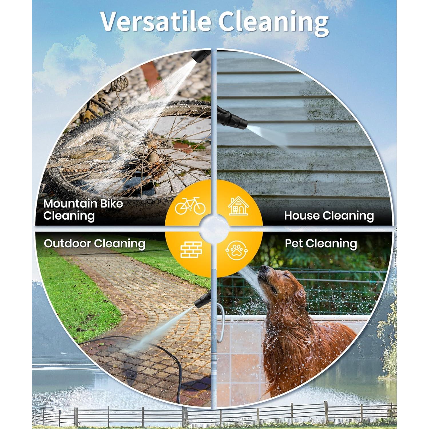 Lavadora a Presión Inalámbrica NCOEN 12L 4 Boquillas Portátil