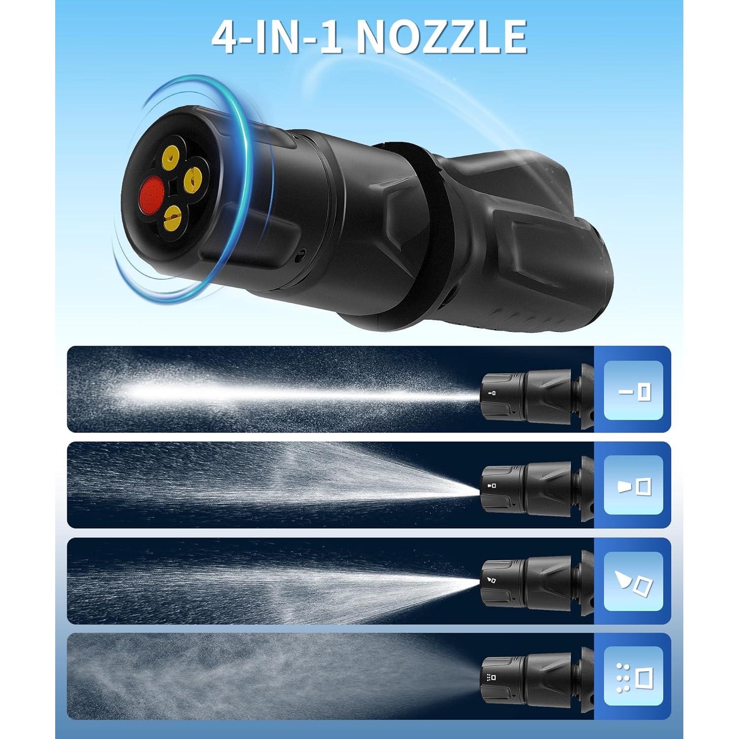 Lavadora a Presión Inalámbrica NCOEN 12L 4 Boquillas Portátil