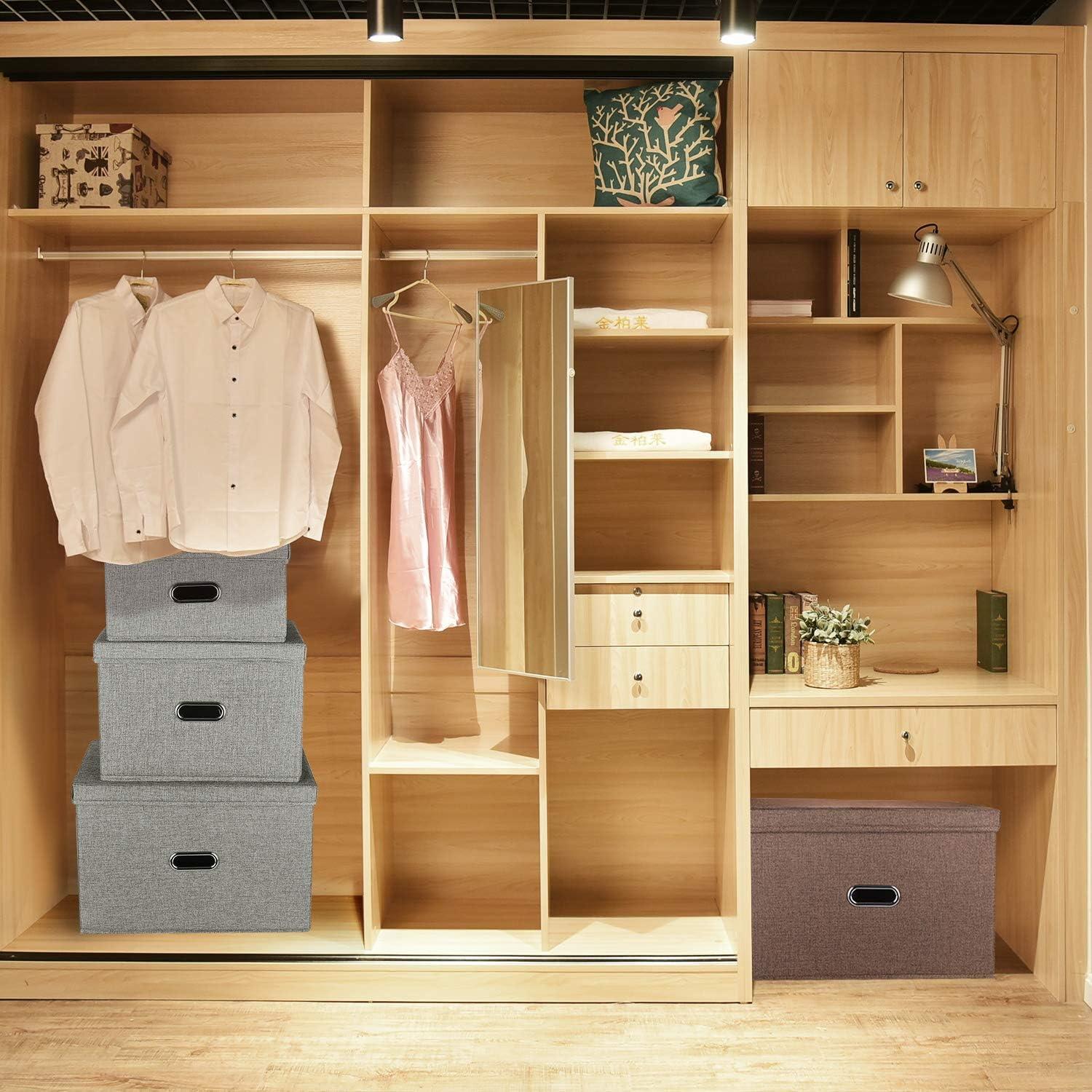 Caja de Almacenamiento Plegable Valease Pequeña Negra 33x25x18cm