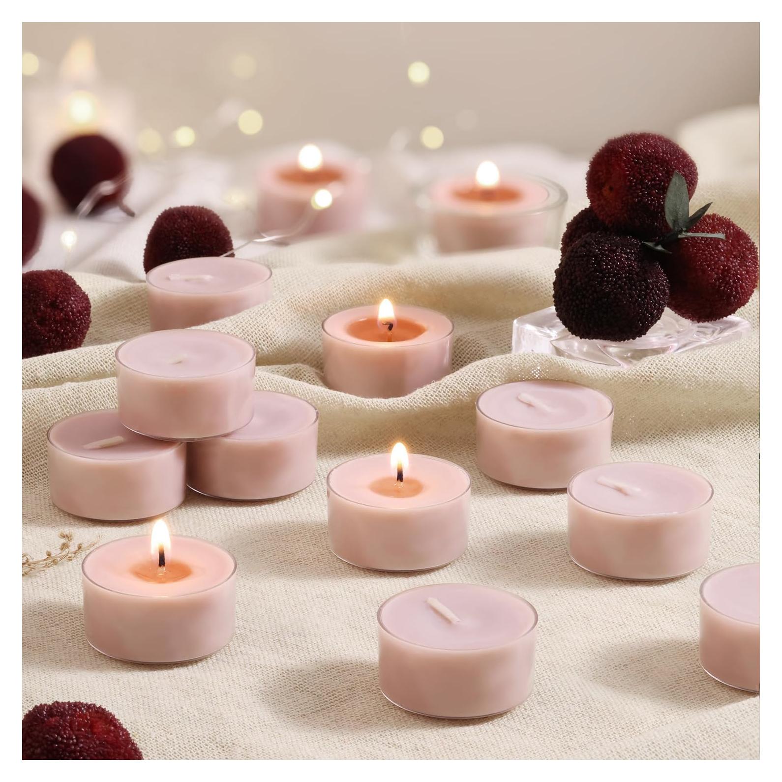 Velas de té aromáticas Bayberry Crush 100% cera de palma 6h
