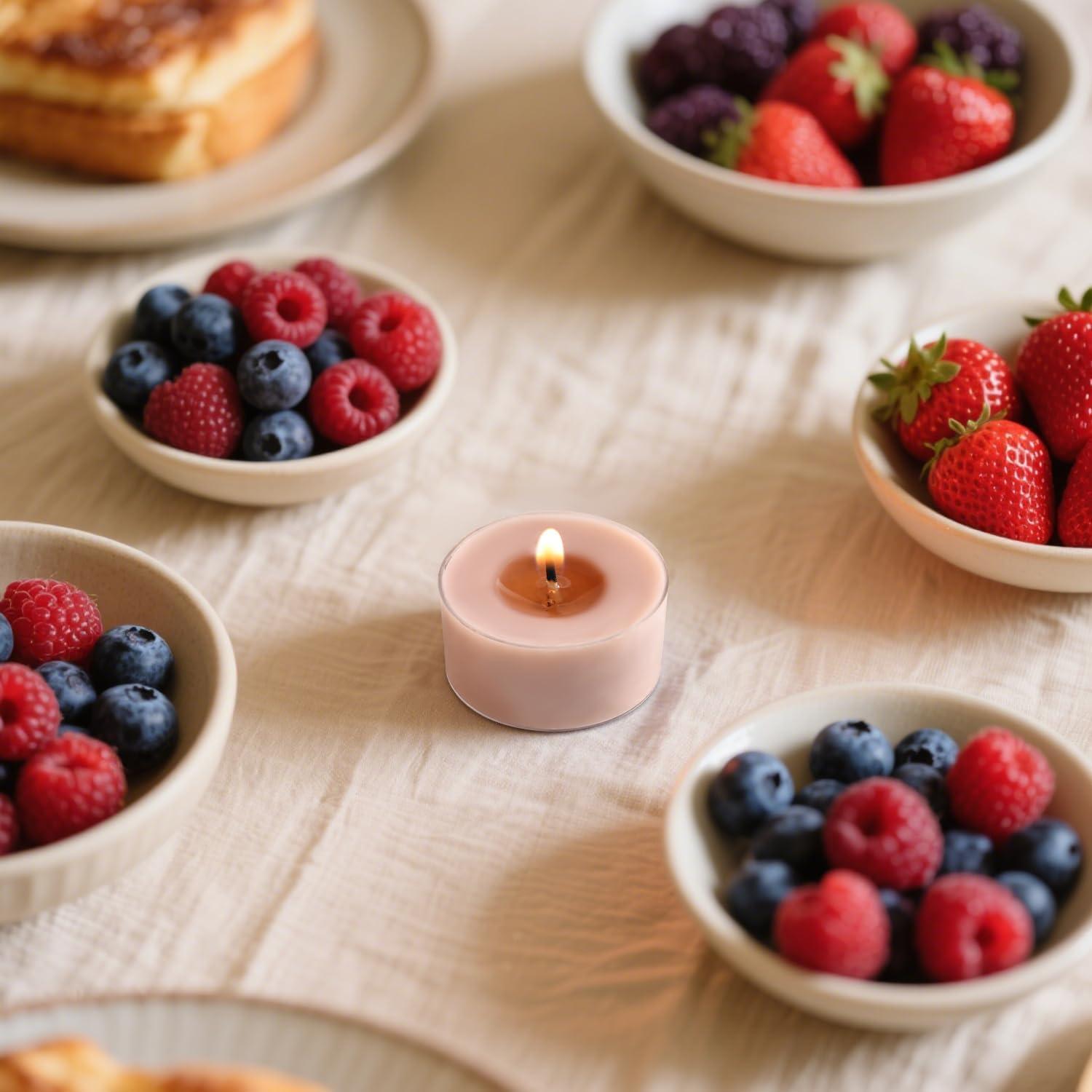 Velas de té aromáticas Bayberry Crush 100% cera de palma 6h