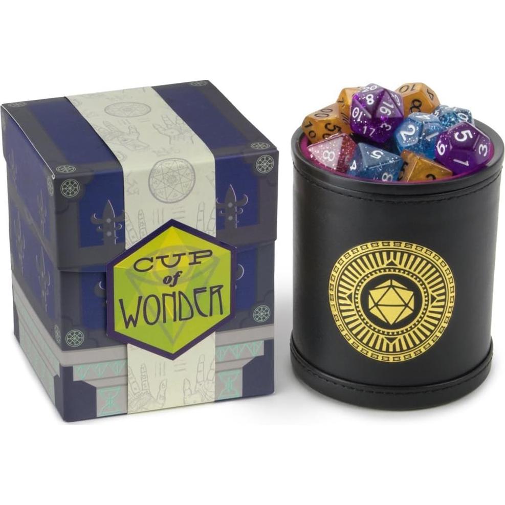 Taza de Maravilla Wiz Dice con 35 Dados Poliedricos DND