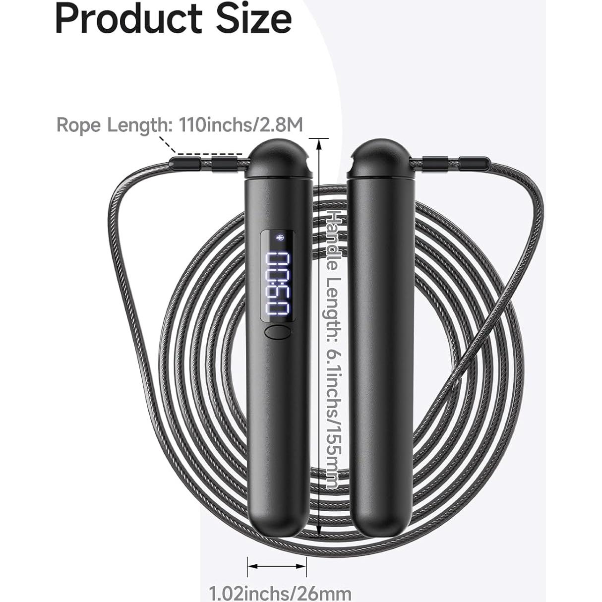 Cuerda de Salto Inteligente ACHDOFITS con Pantalla LED y Ajustable