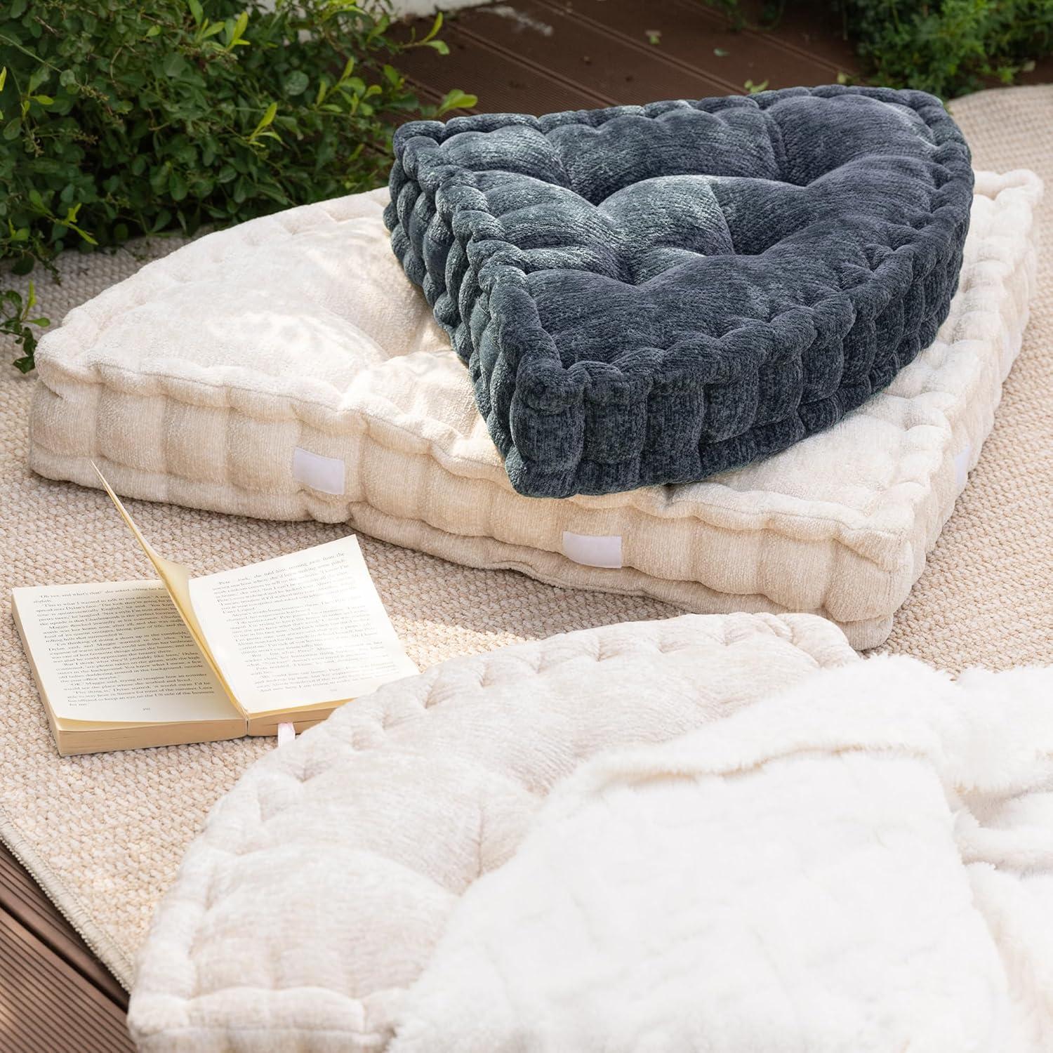 Cojín de Suelo TEXSTEAD Azul 50x50 cm para Meditación y Yoga