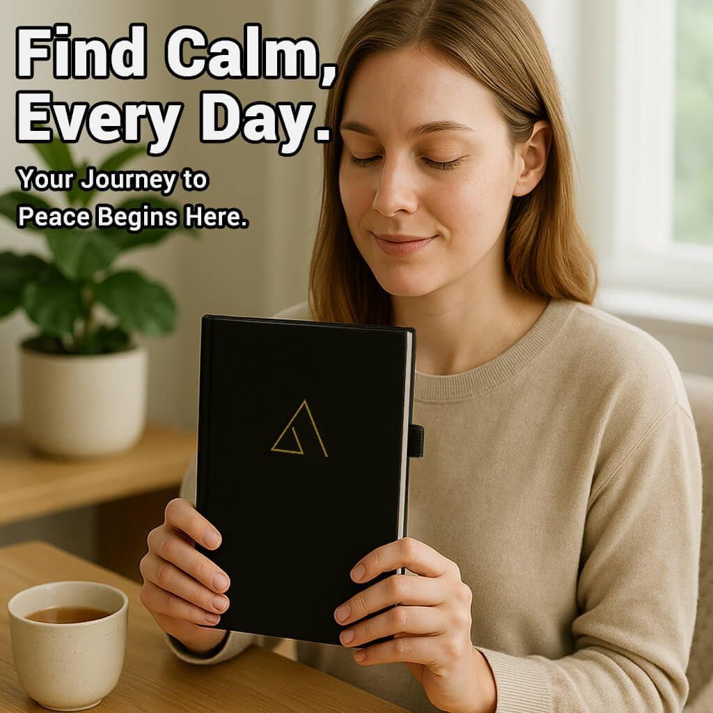 Diario Guiado de Ansiedad KUMEER - TCC y Mindfulness A5 Negro