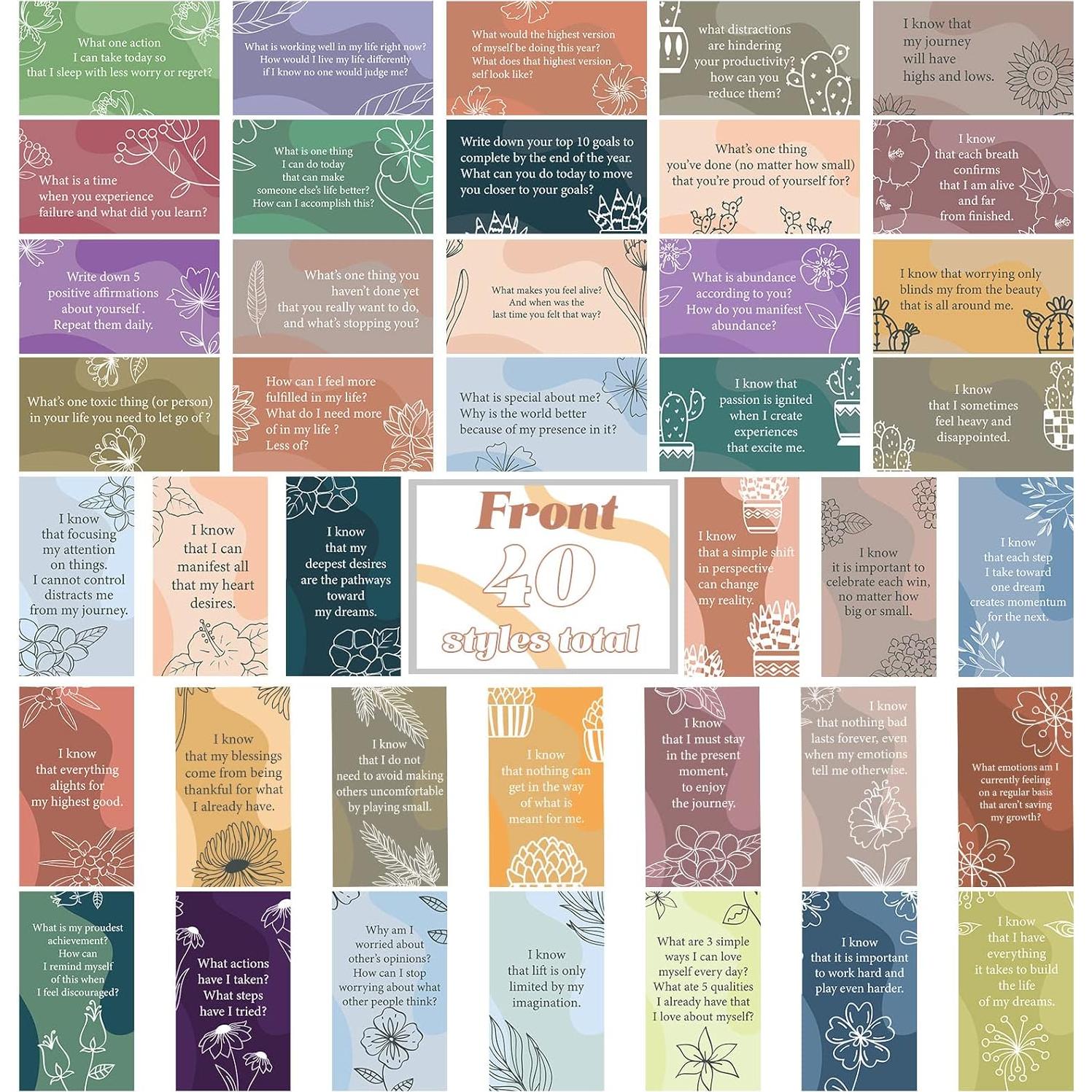 Tarjetas de Afirmación Positiva Panelee 240 Piezas Motivacionales