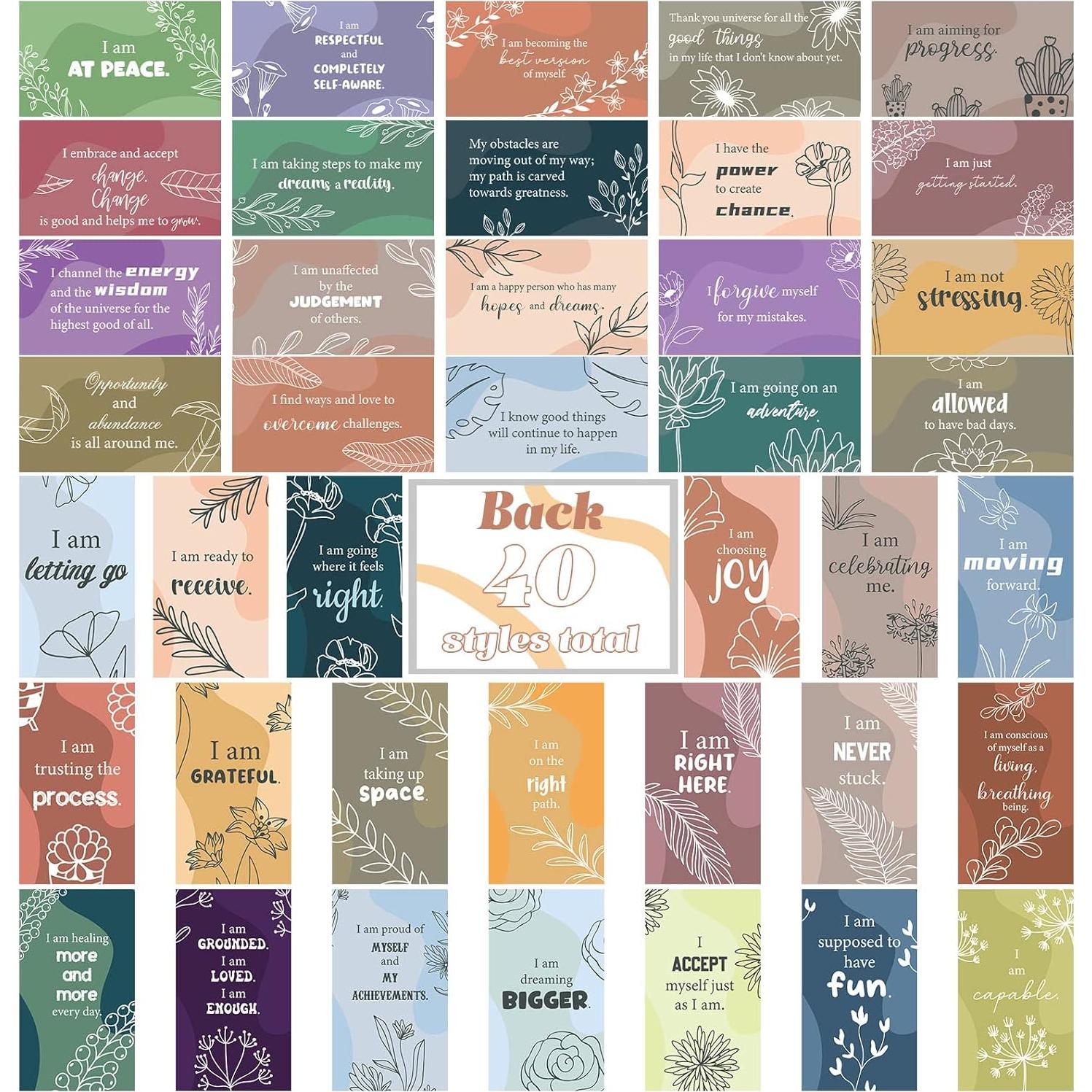 Tarjetas de Afirmación Positiva Panelee 240 Piezas Motivacionales