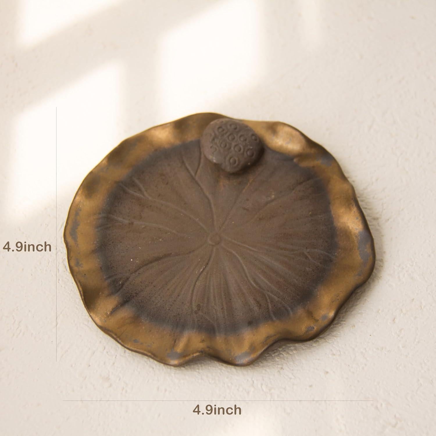 Soporte de Incienso Cerámica Liandxy Rana Meditación Grande