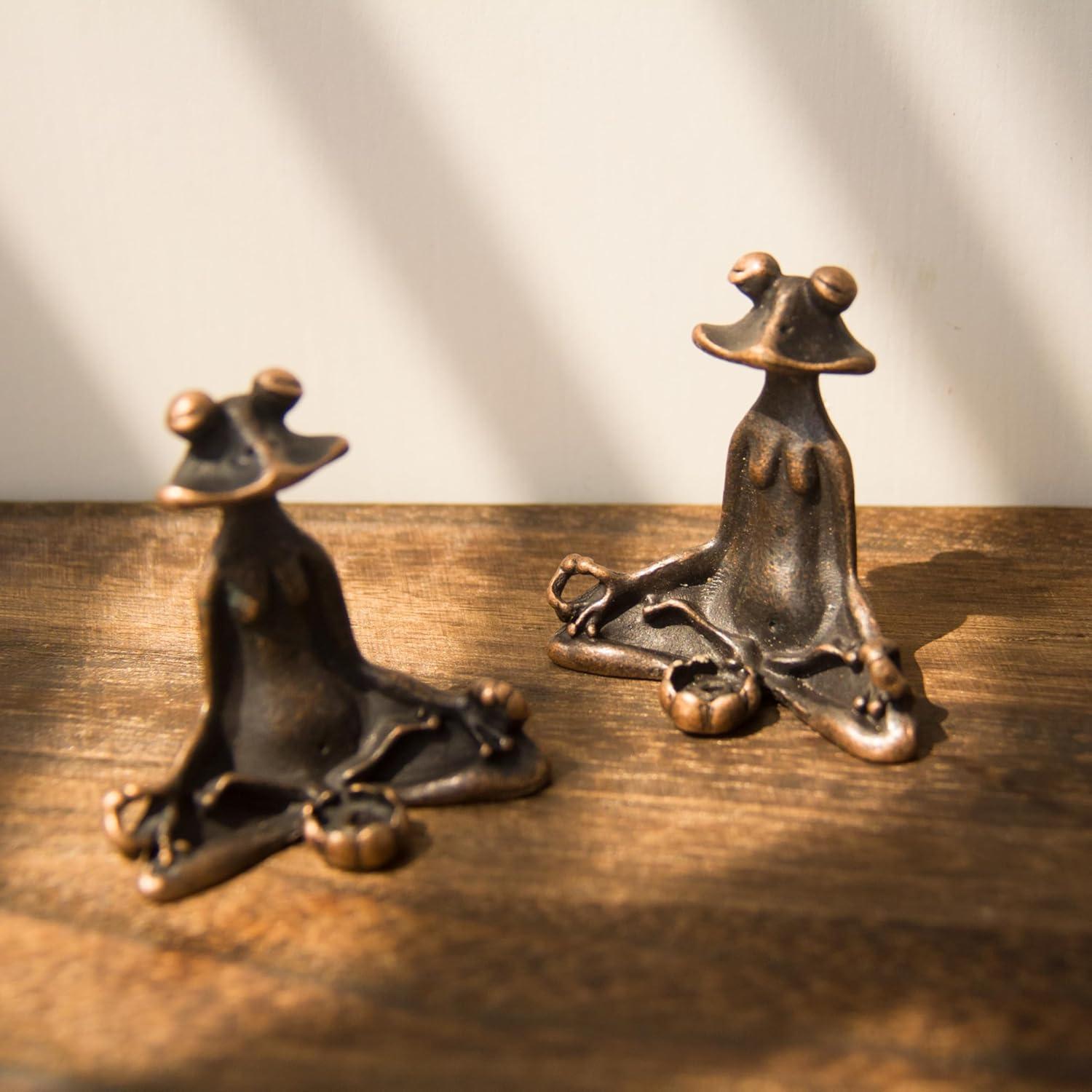 Soporte de Incienso Cerámica Liandxy Rana Meditación Grande