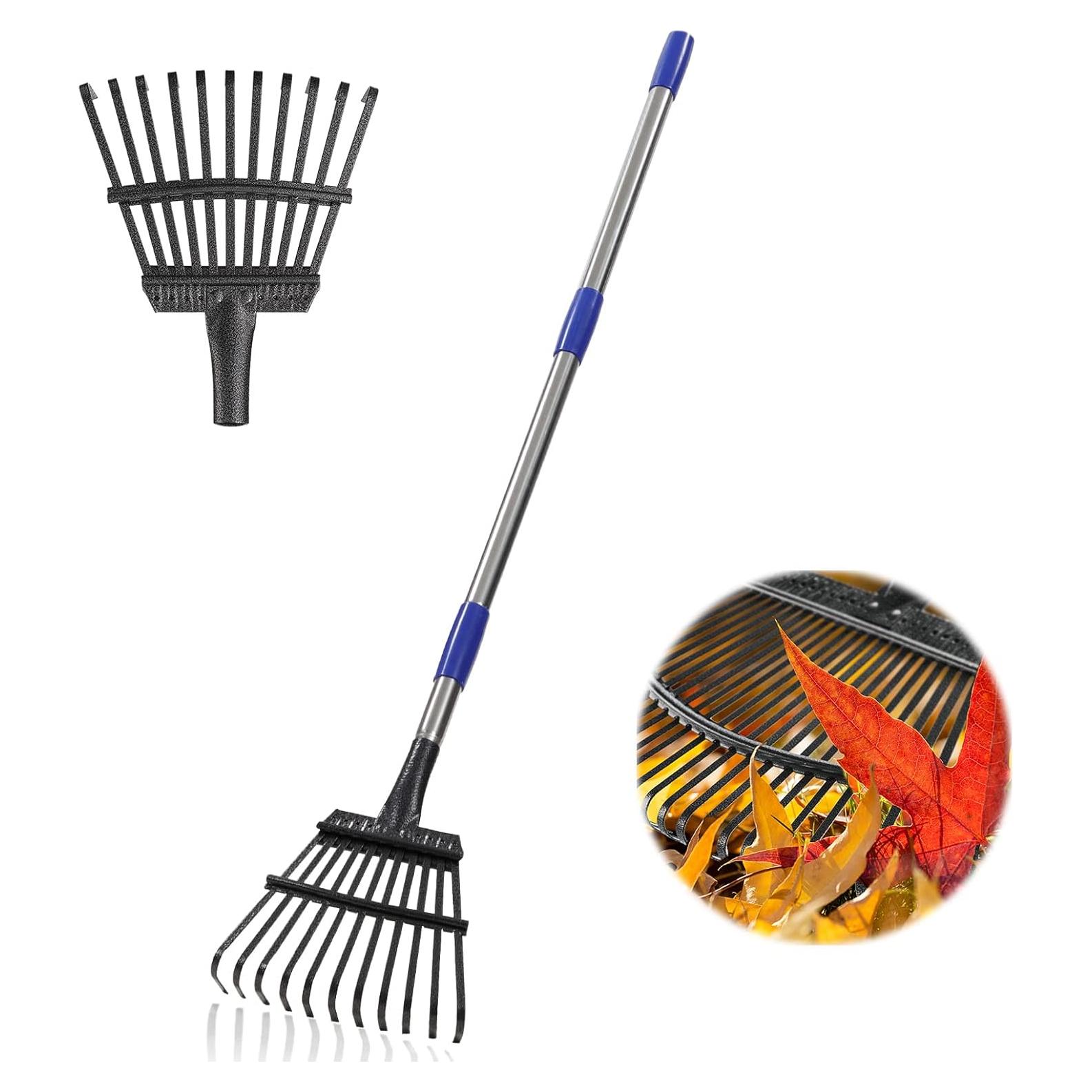 Rastrillo de Jardín Bird Twig 11 Púas 21.6 cm Ancho Mango 198 cm