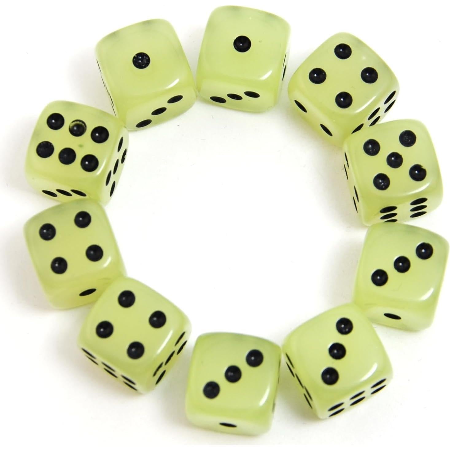 Paquete de 10 Dados D6 Brillantes SmartDealsPro 14mm