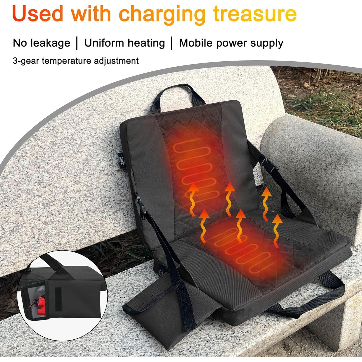 Almohadilla de Asiento Plegable MYDAYS OUTDOOR Negra 33x33cm