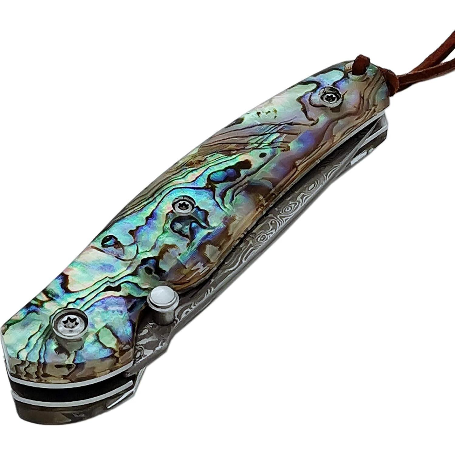 Cuchillo Plegable ALBATROSS HGDK015B - Acero Damasco 16.51 cm