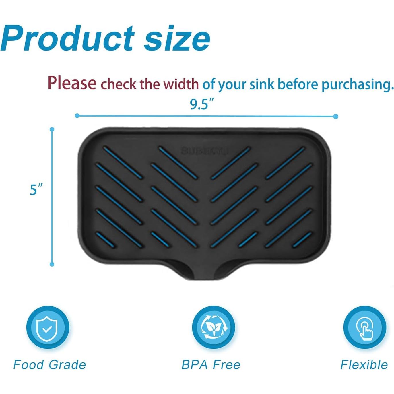 Bandeja de Jabón de Silicona SUBEKYU para Fregadero 24.1x12.7cm