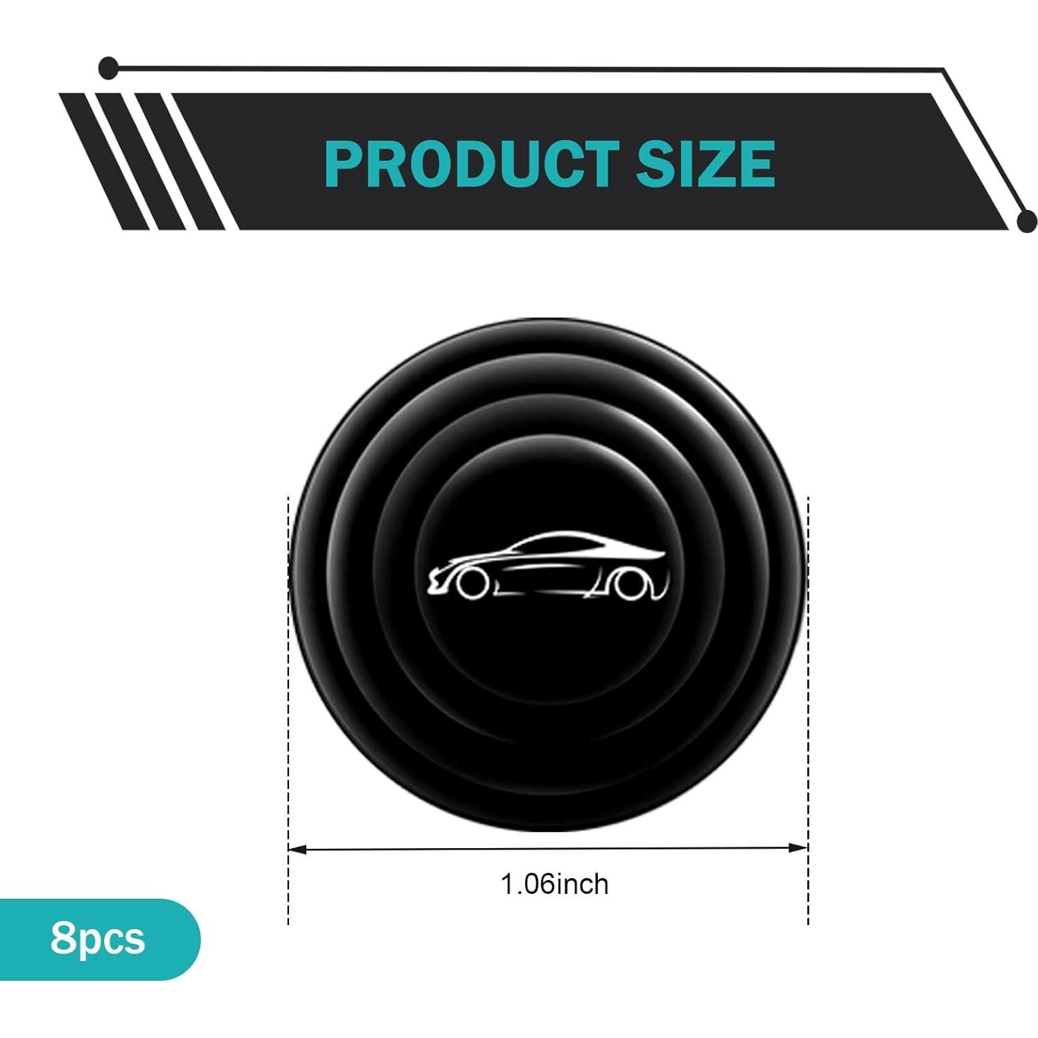 8 Amortiguadores de Puerta de Coche Opuweiy Silicona Negra