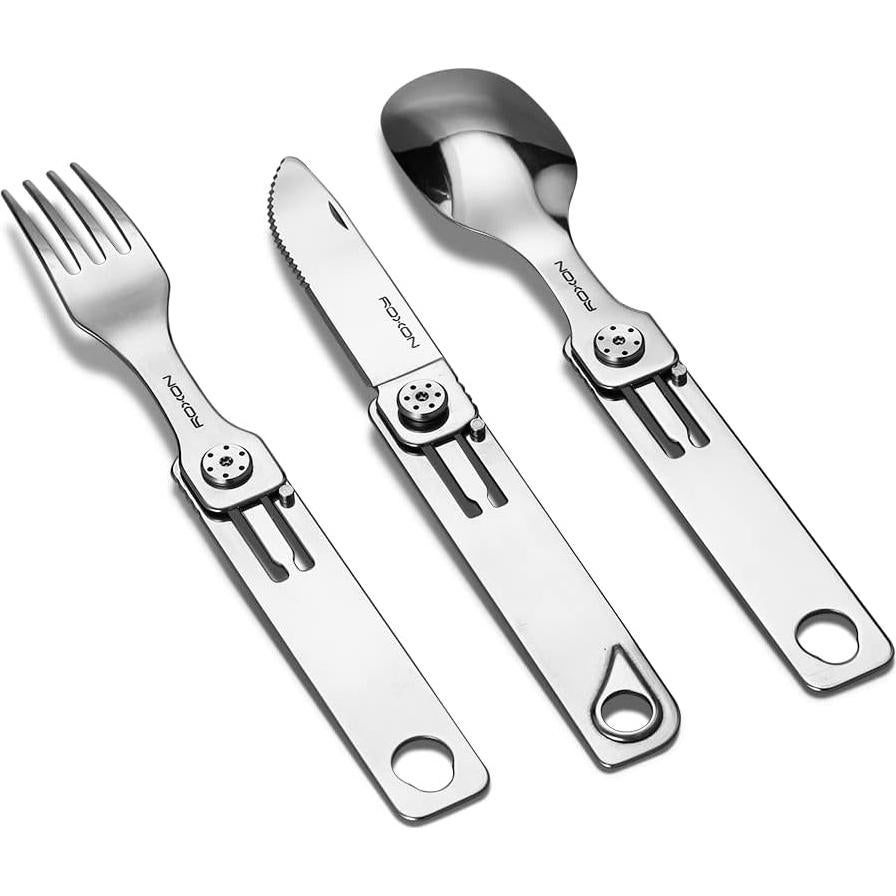 Utensilios de Camping Roxon C1 3 en 1 Acero Inoxidable