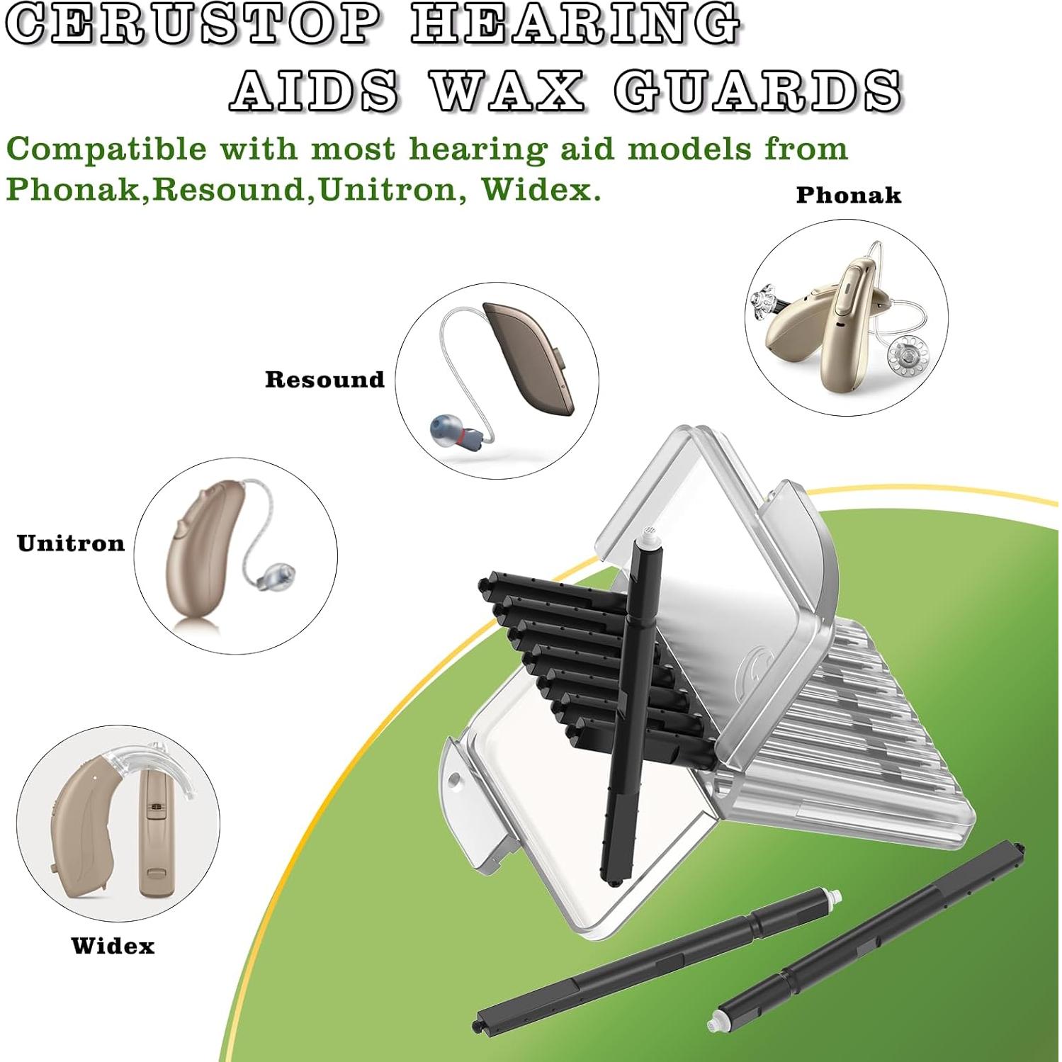 Filtros Cerustop de Cera para Audífonos Phonak - 40 Pcs