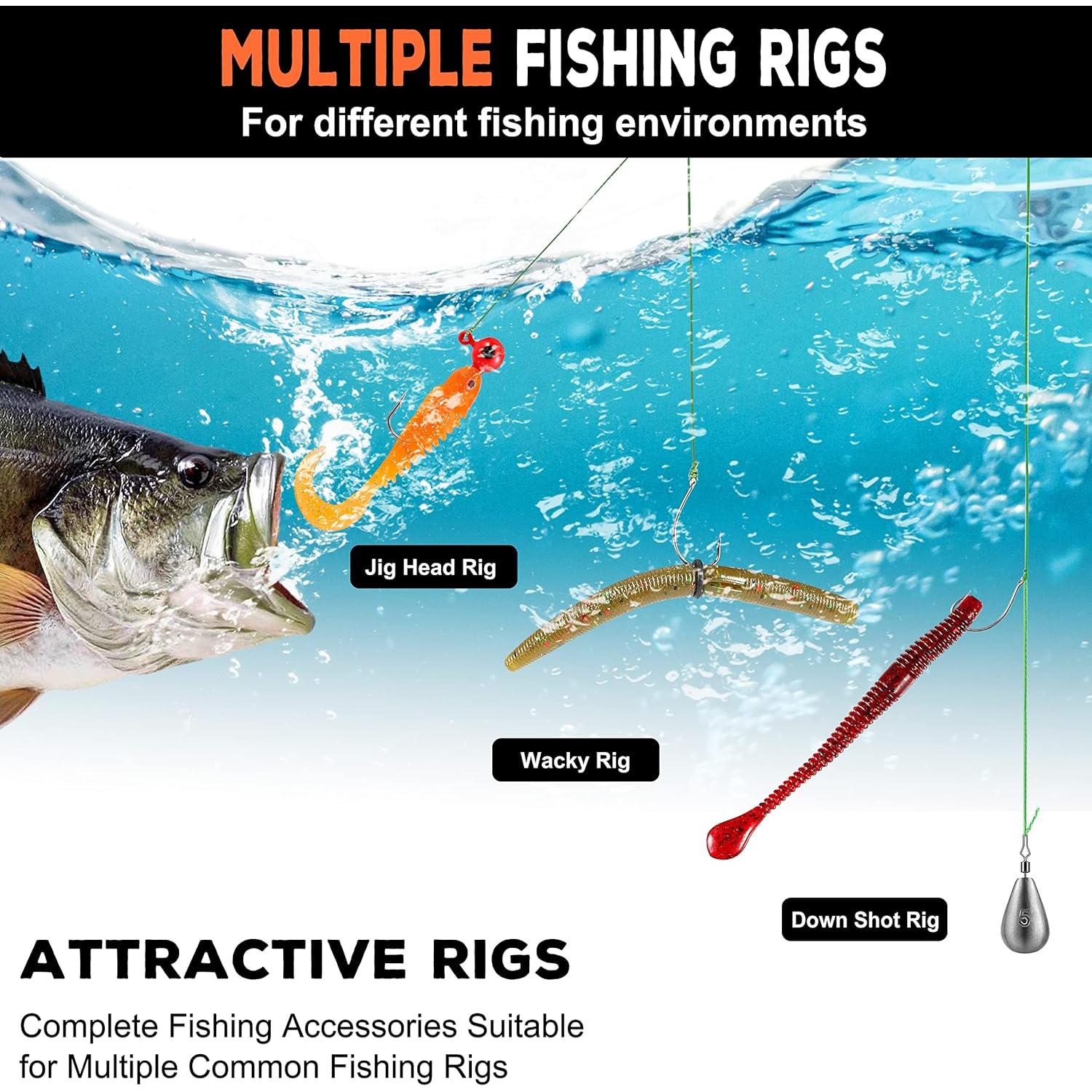 Kit de Pesca PLUSINNO 201pcs con Accesorios y Caja