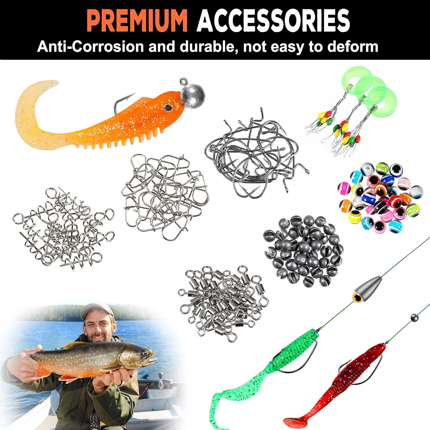 Kit de Pesca PLUSINNO 201pcs con Accesorios y Caja