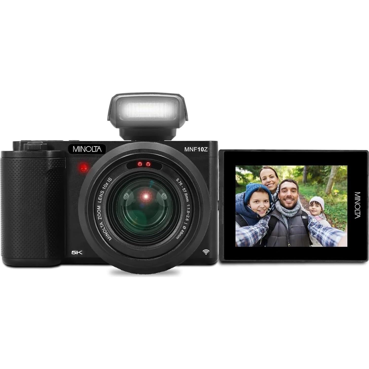 Cámara Digital Minolta MNF10Z 72MP 5K UHD Zoom 10x Negra