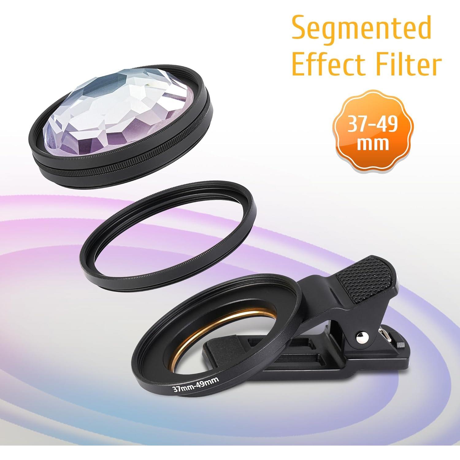 Lente Prisma Kaleidoscopio Clip-On YZOuOZY para Móvil