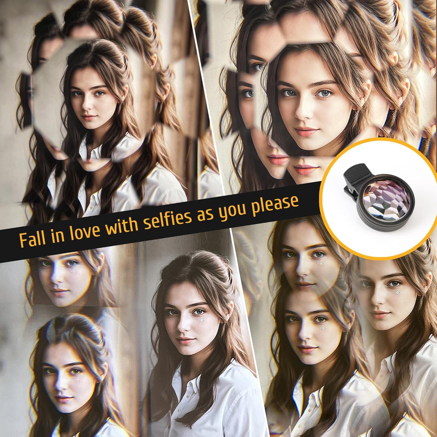 Lente Prisma Kaleidoscopio Clip-On YZOuOZY para Móvil