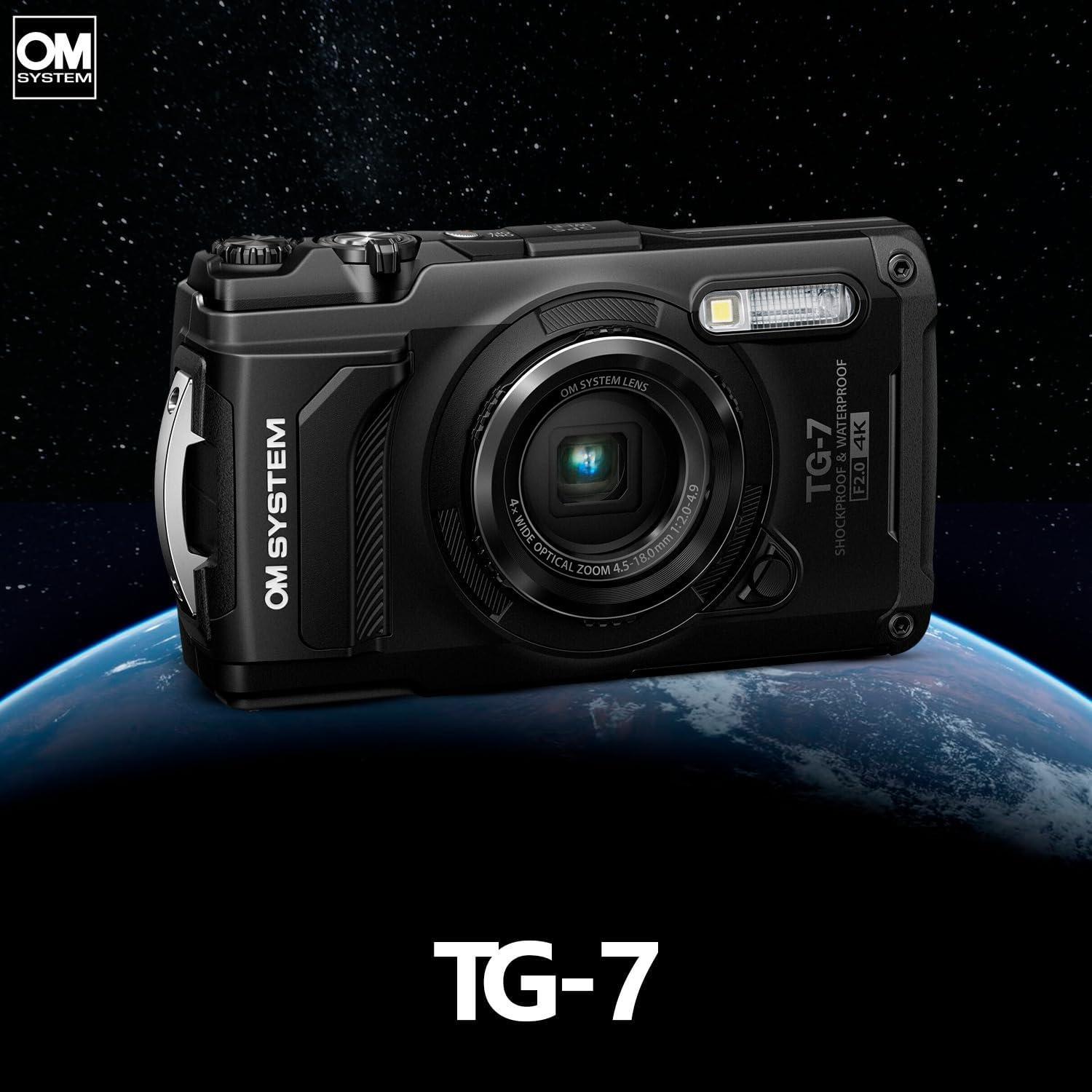 Cámara Digital Olympus Tough TG-7 12MP F2.0 Negra + Batería