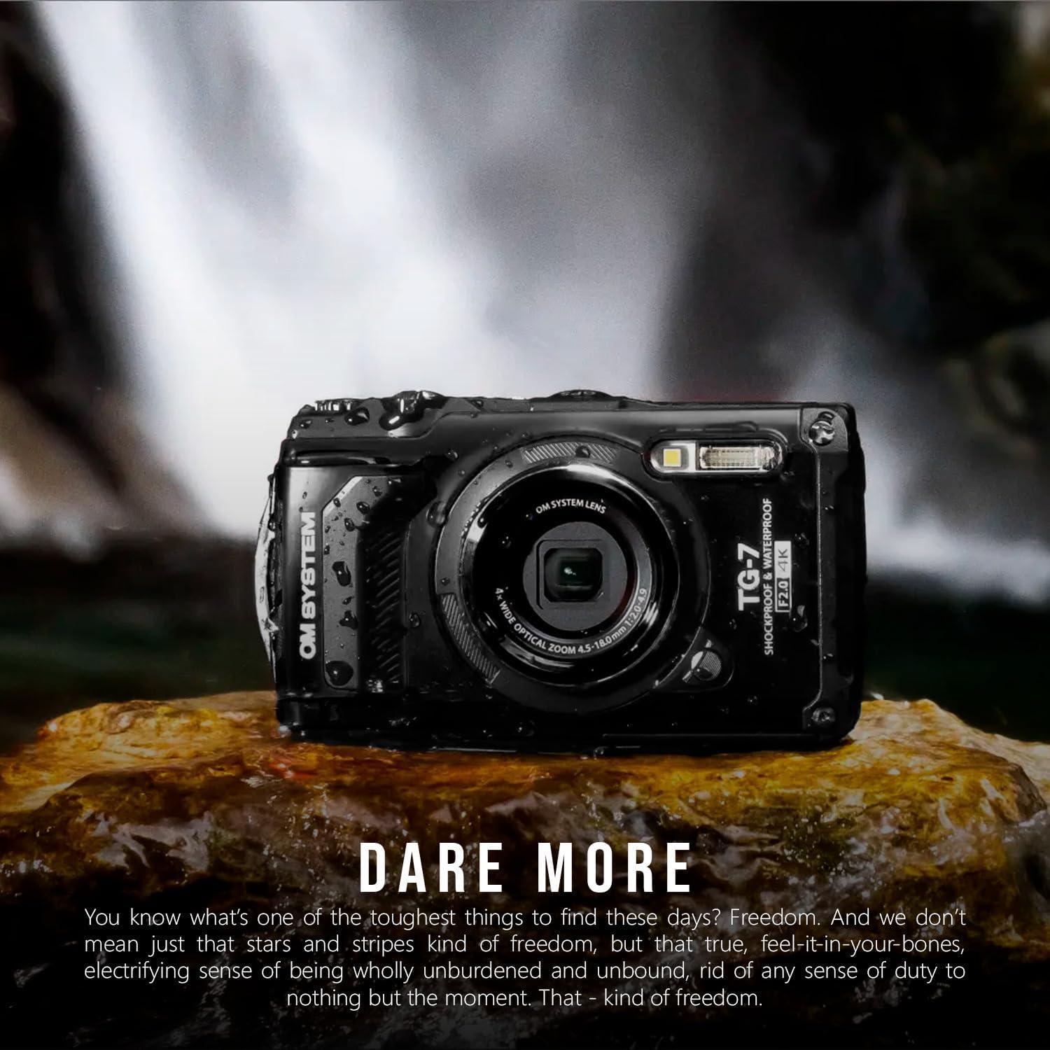 Cámara Digital Olympus Tough TG-7 12MP F2.0 Negra + Batería