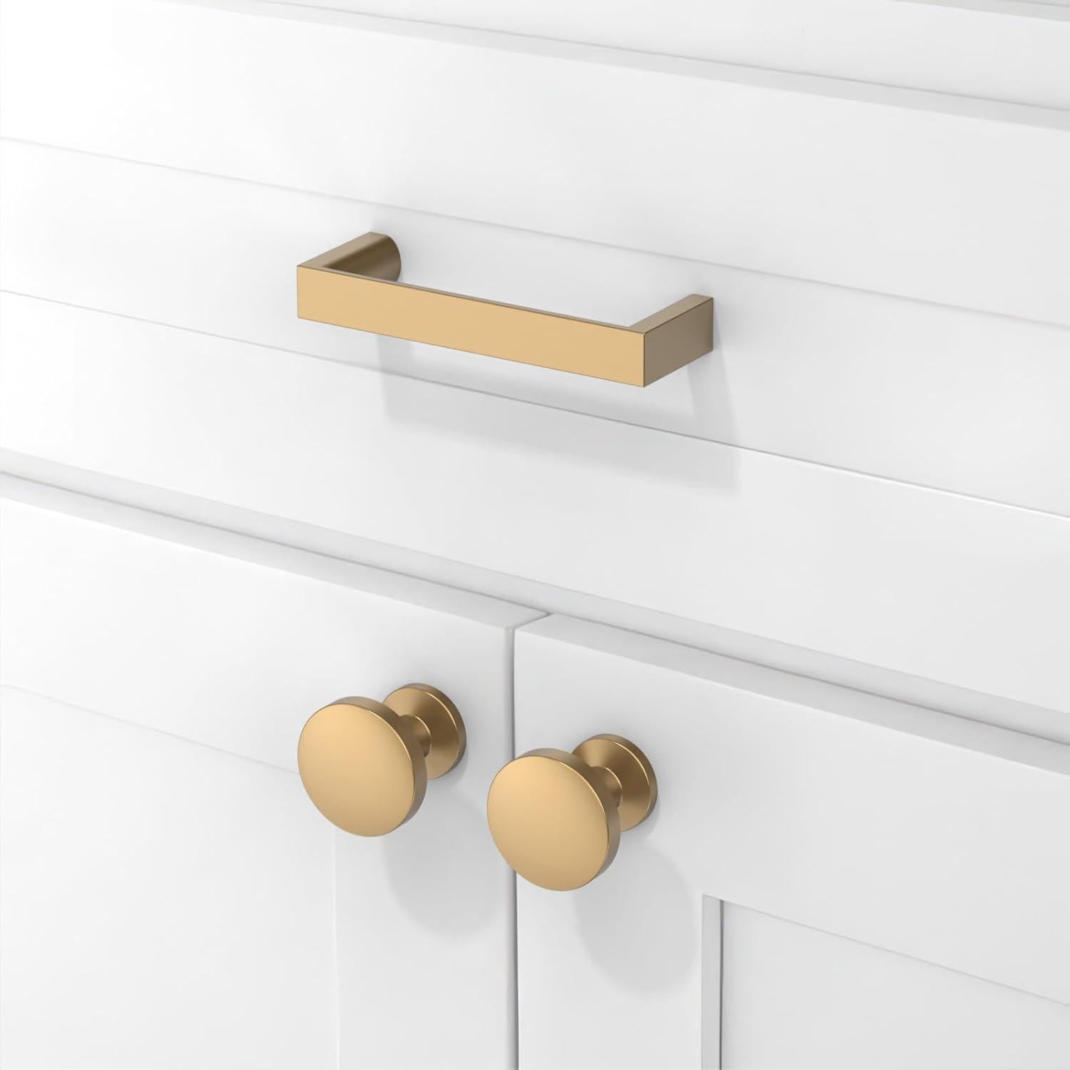 Paquete de 10 Tiradores de Gabinete Asimerdeco Bronce 76mm