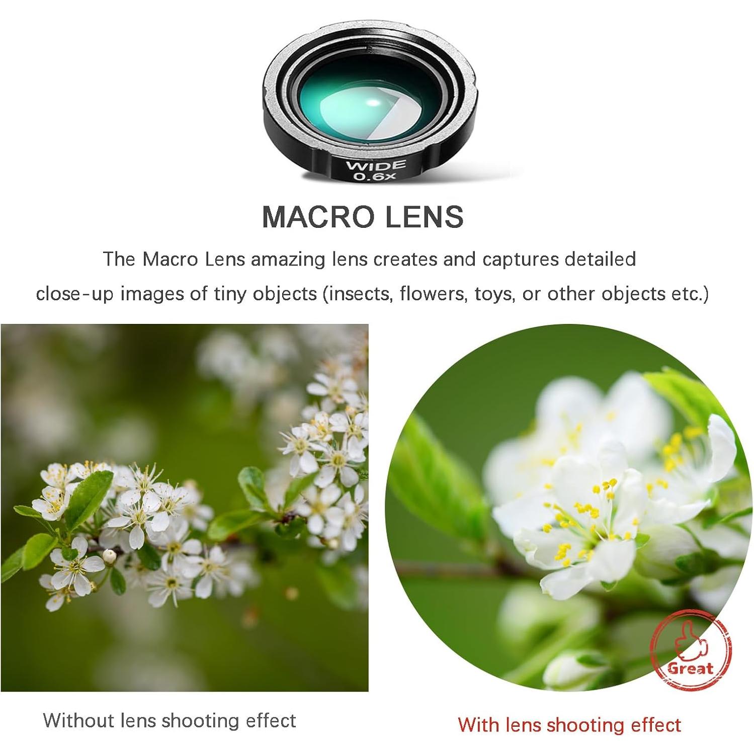 Kit de Lentes de Cámara 4 en 1 BNIFI para Smartphone