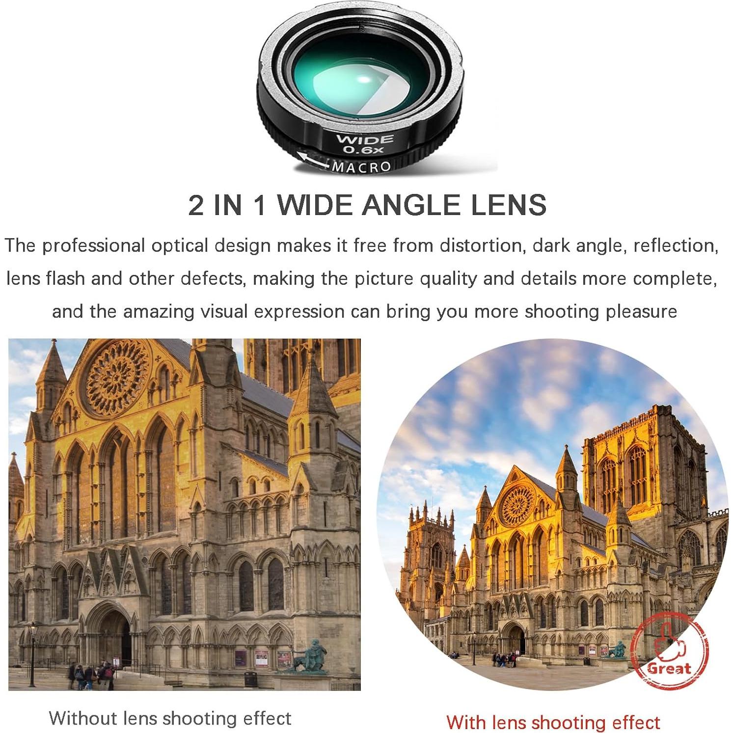 Kit de Lentes de Cámara 4 en 1 BNIFI para Smartphone