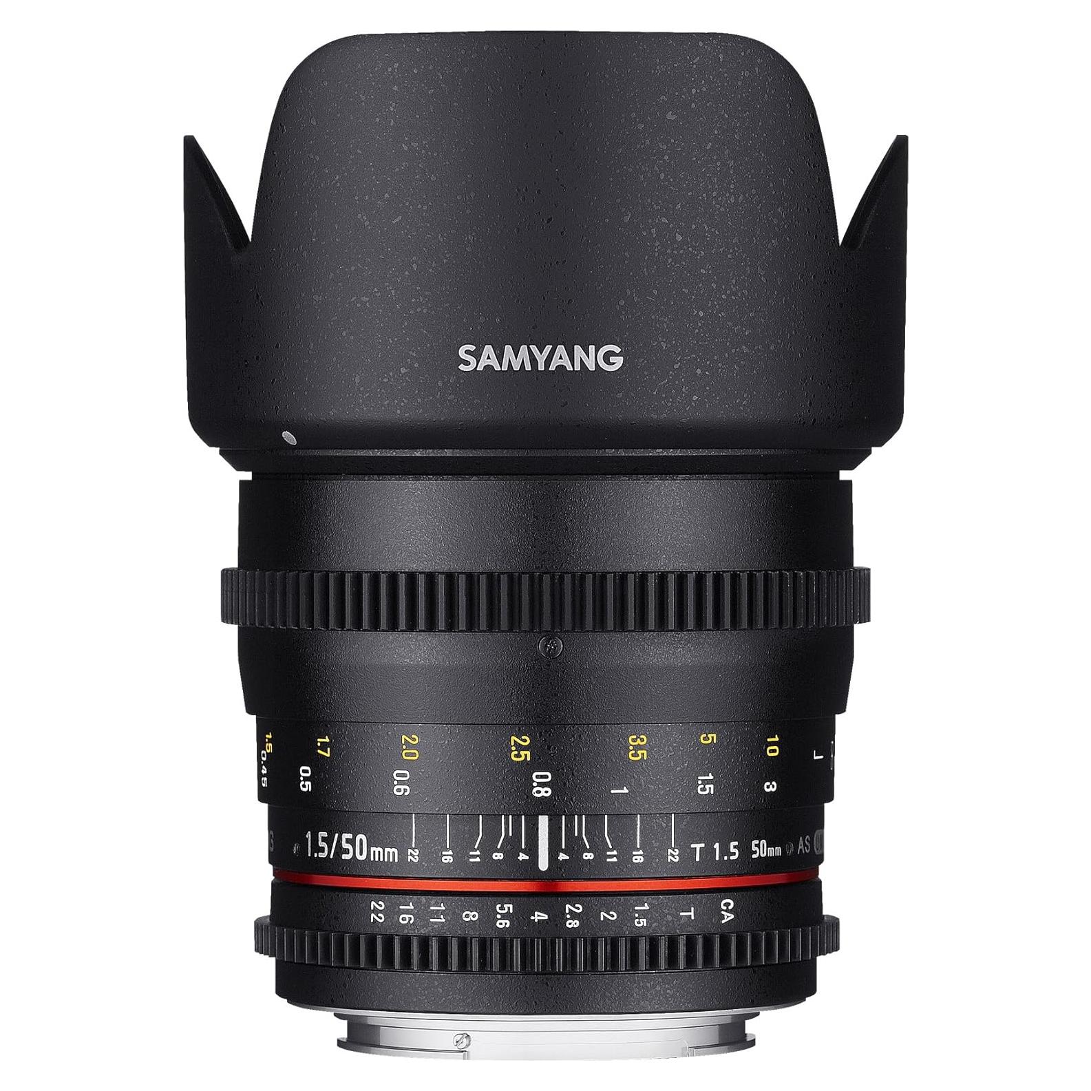Lente de Video Samyang 50mm T1.5 VDSLR para Canon
