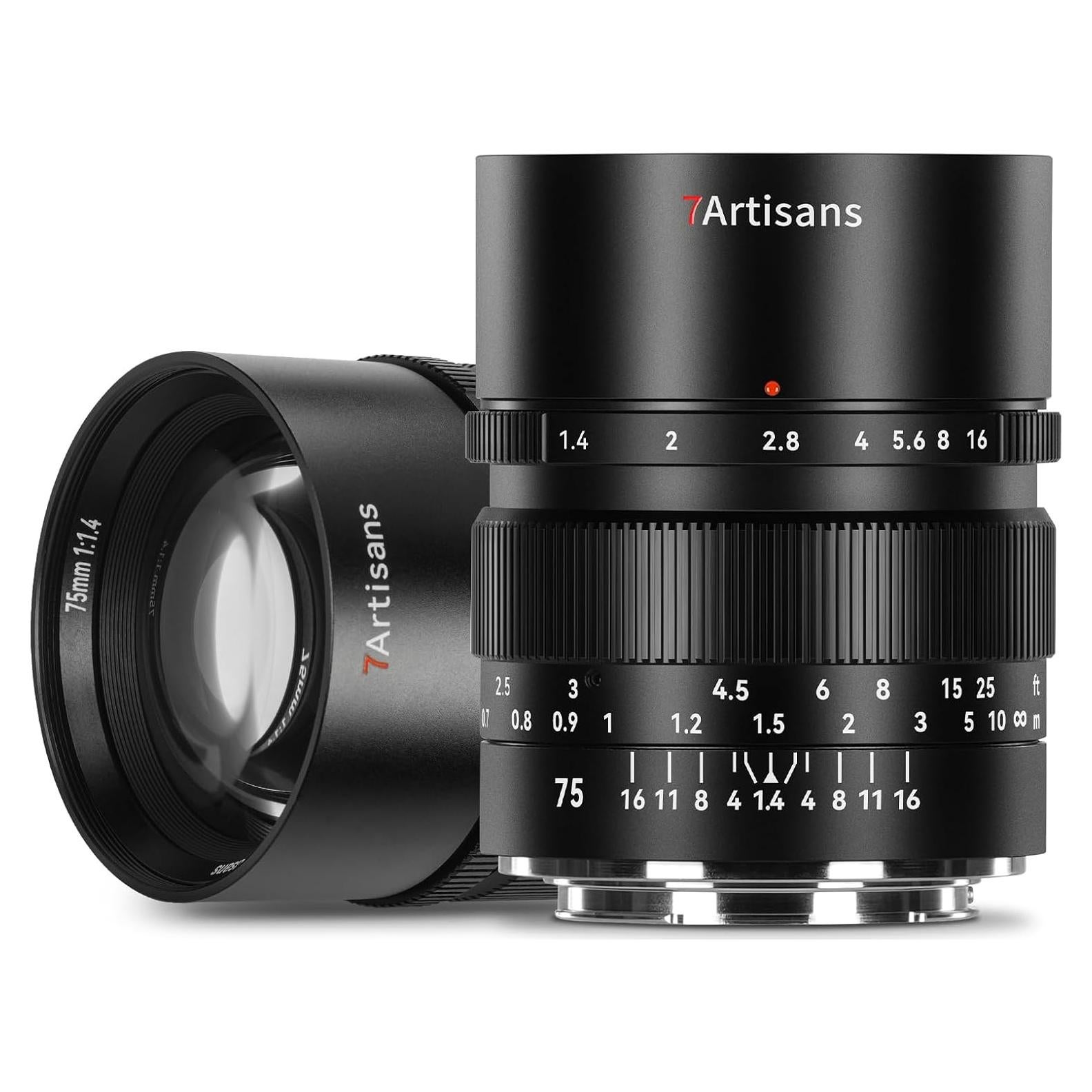 Lente Prime 7artisans 75mm F1.4 para cámaras Leica/Panasonic