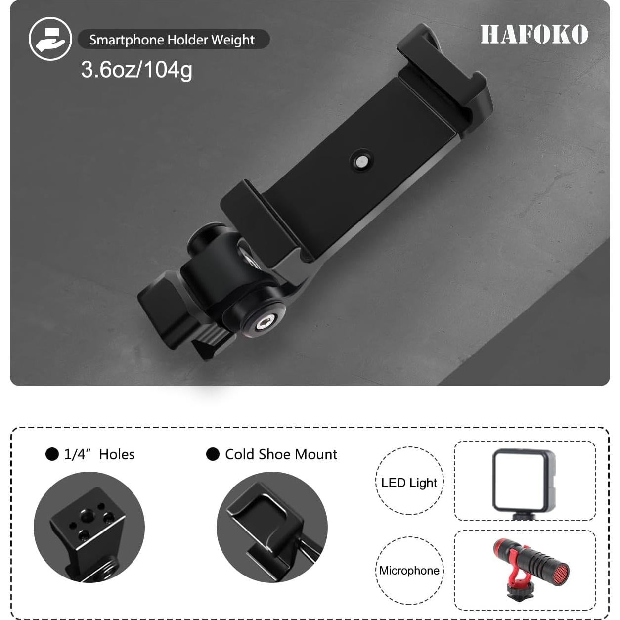 Soporte de trípode para teléfono HAFOKO CO-RS4-PHONE-TZ