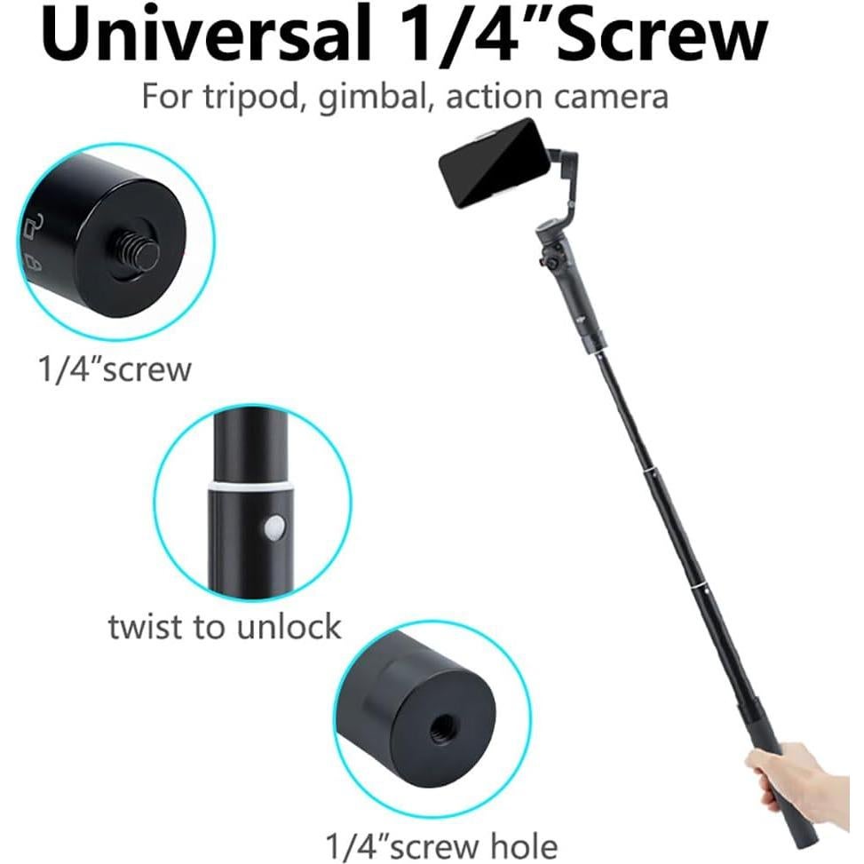 Varilla de Extensión Telescópica 43cm Aluminio Gimbal