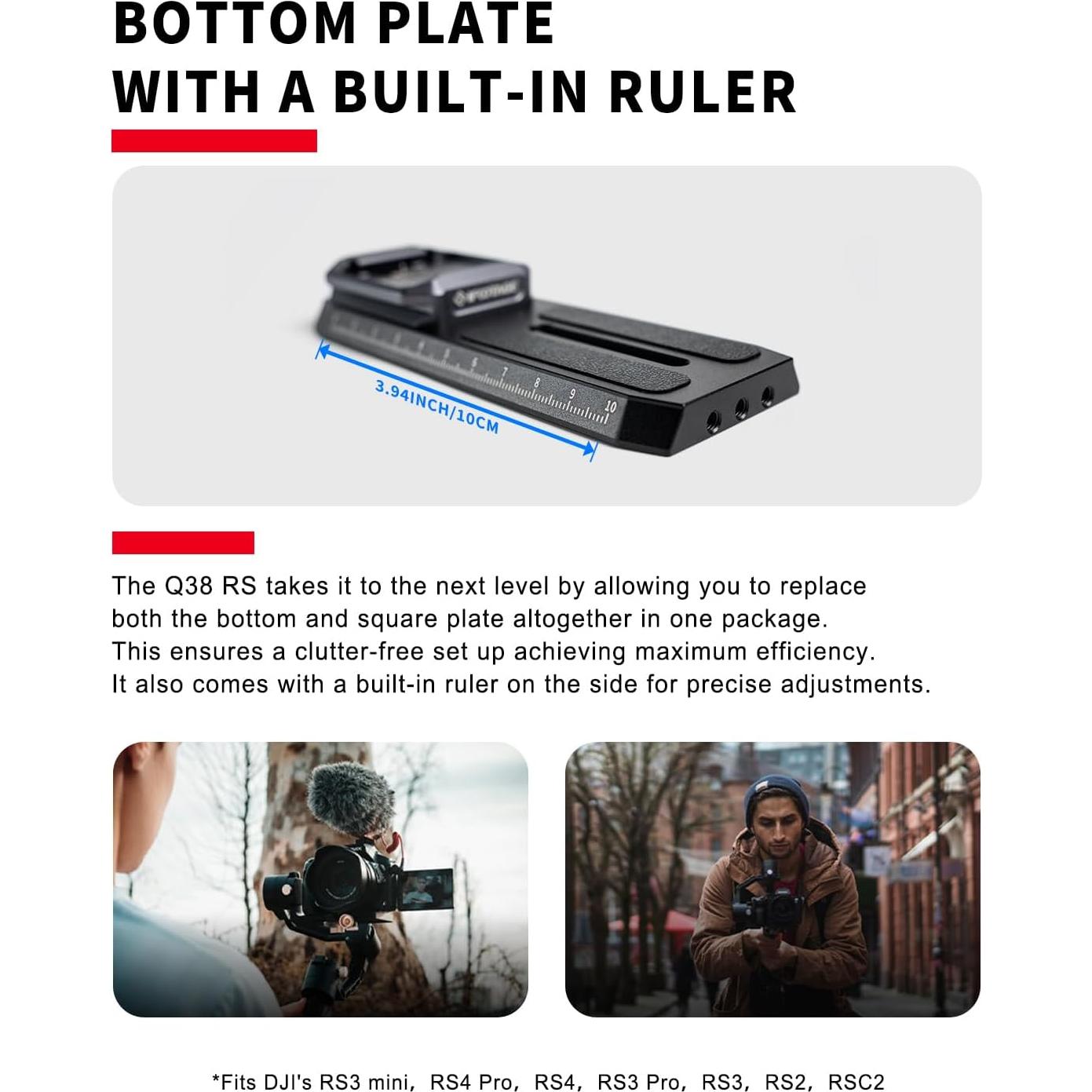 Conjunto Liberación Rápida IFOOTAGE Q38 RS para Estabilizador de Cámara