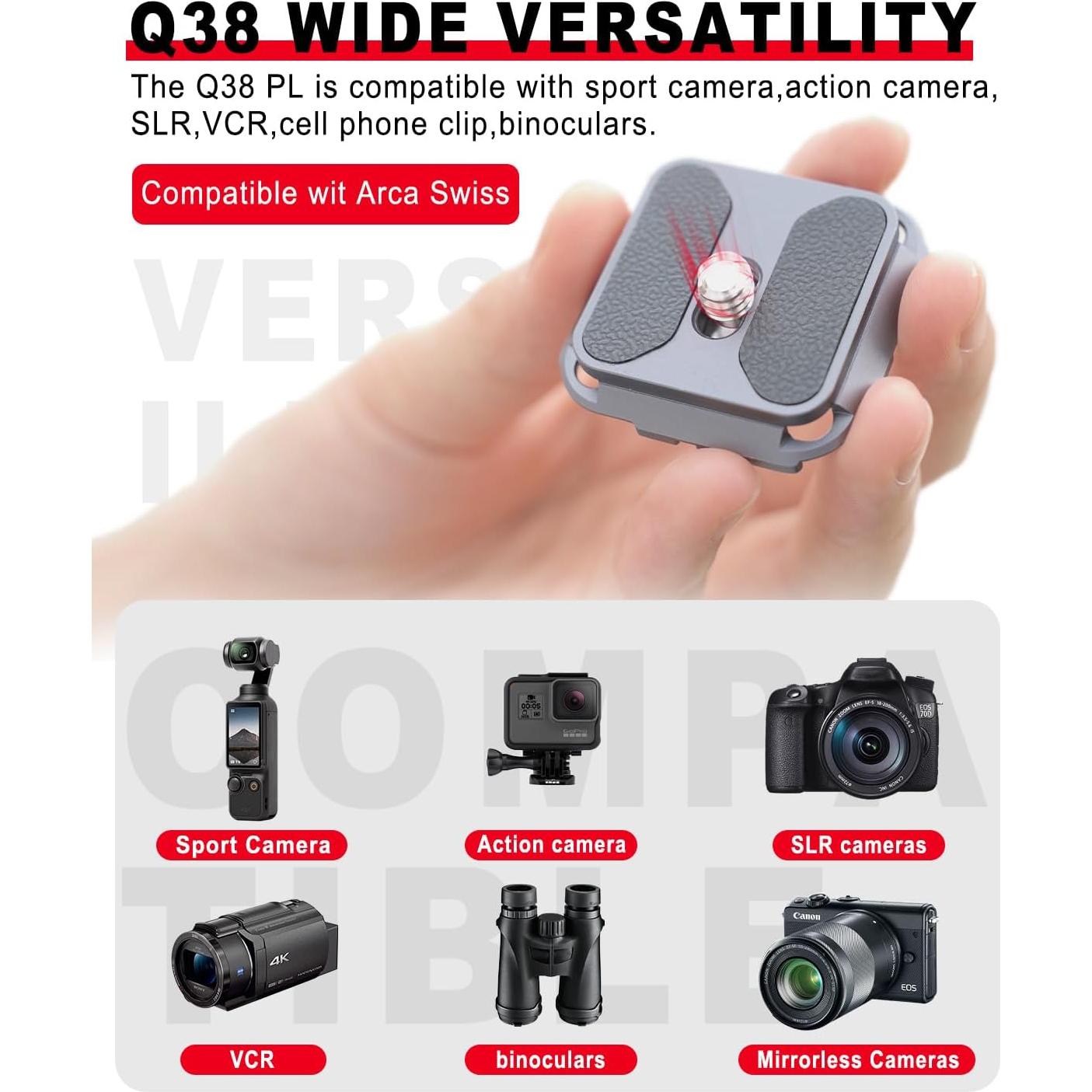 Conjunto Liberación Rápida IFOOTAGE Q38 RS para Estabilizador de Cámara