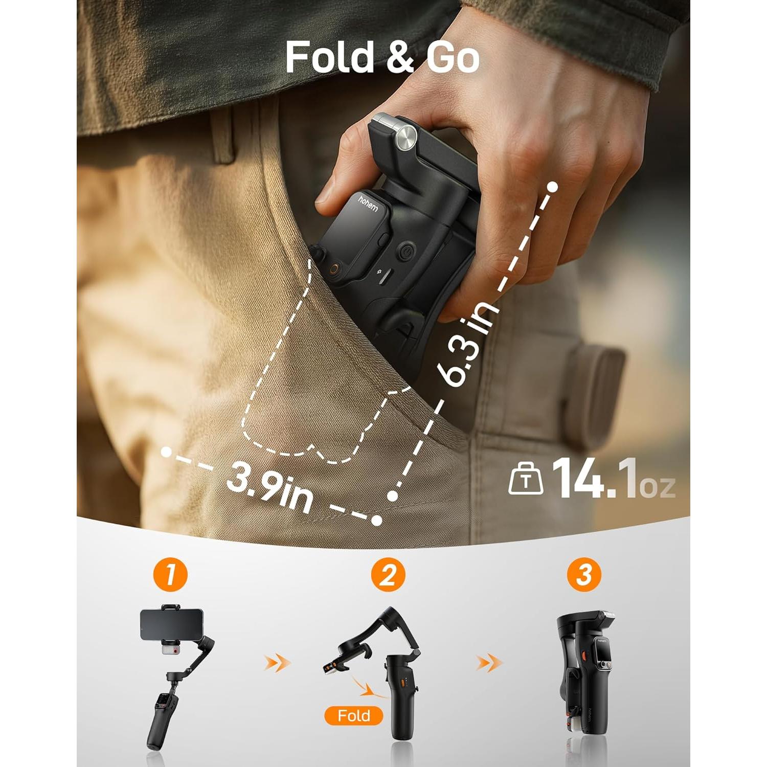 Estabilizador de Cardán Hohem iSteady V3 Ultra para Smartphone