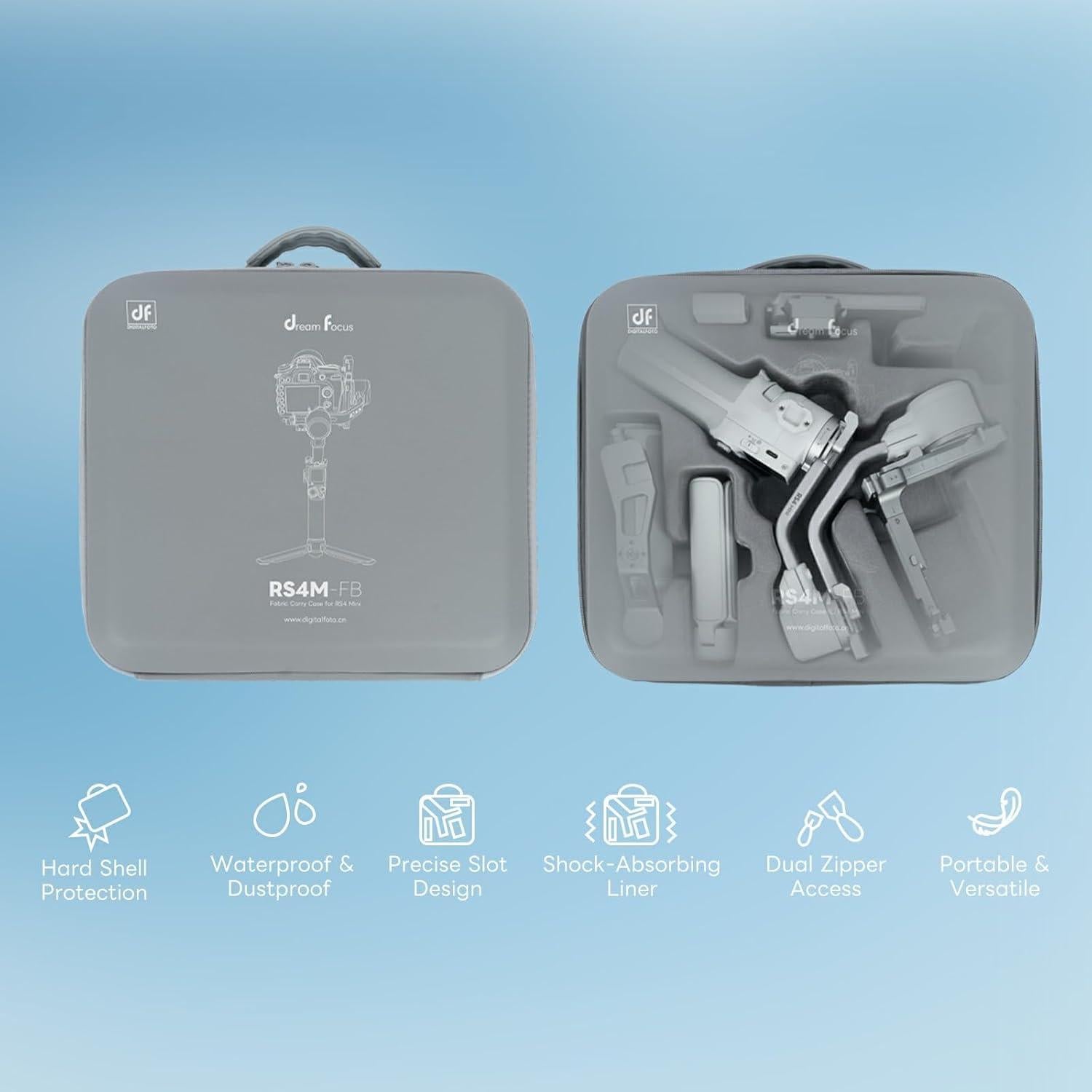 RS 4 Mini Carrying Case, Waterproof Portable Storage Shoulder Bag Carry Suitcase Compatible with DJI Ronin RS4 Mini Gimbal Stabilizer Combo Accessories