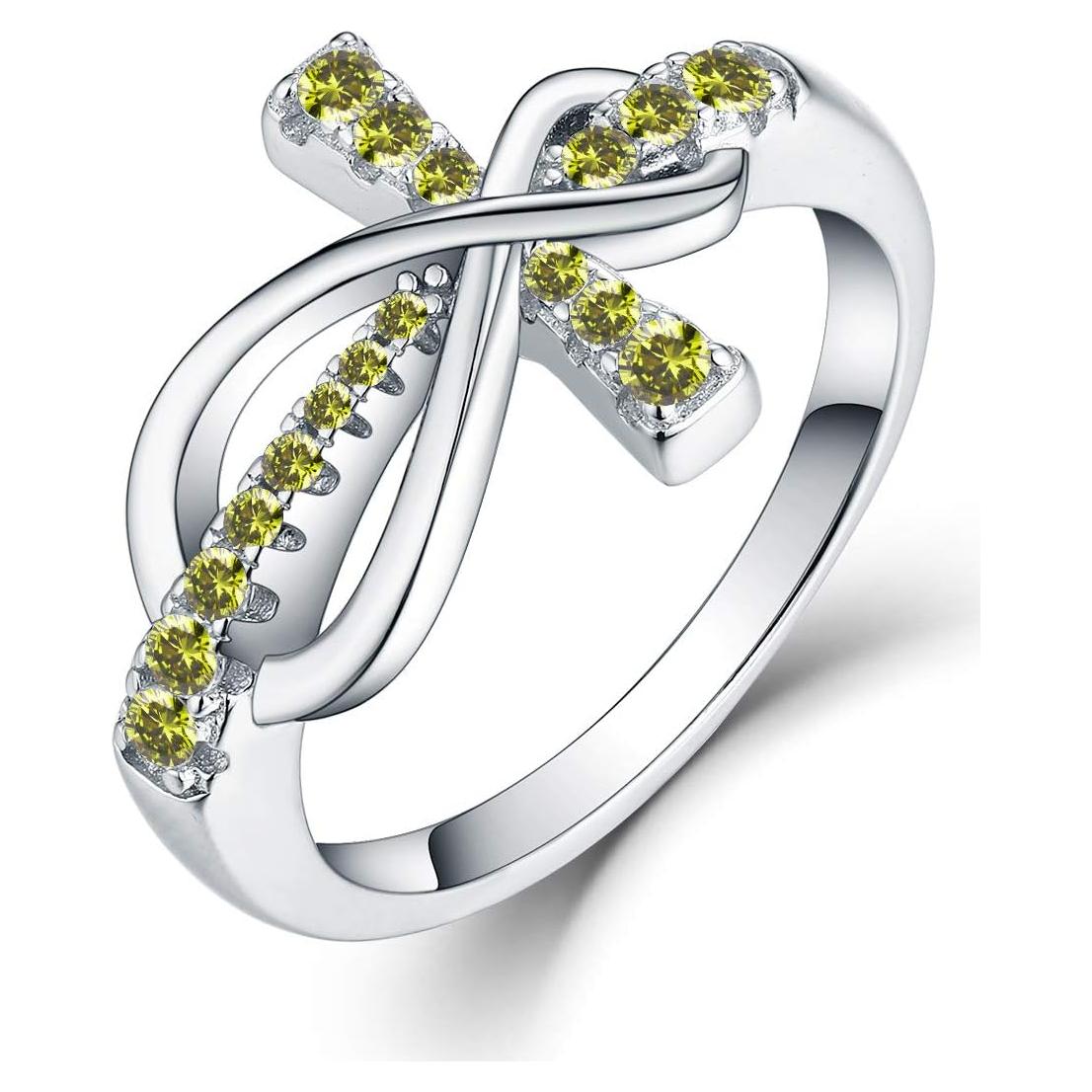 Anillo de Infinito JO WISDOM Plata 925 con Zirconia AAA